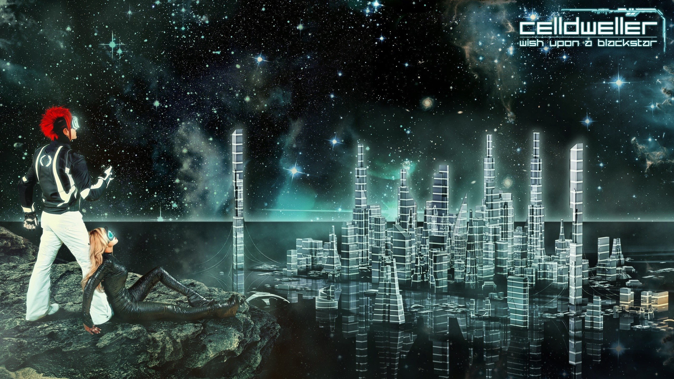 Celldweller Wish Upon a Blackstar Album Cover HD Wallpaper