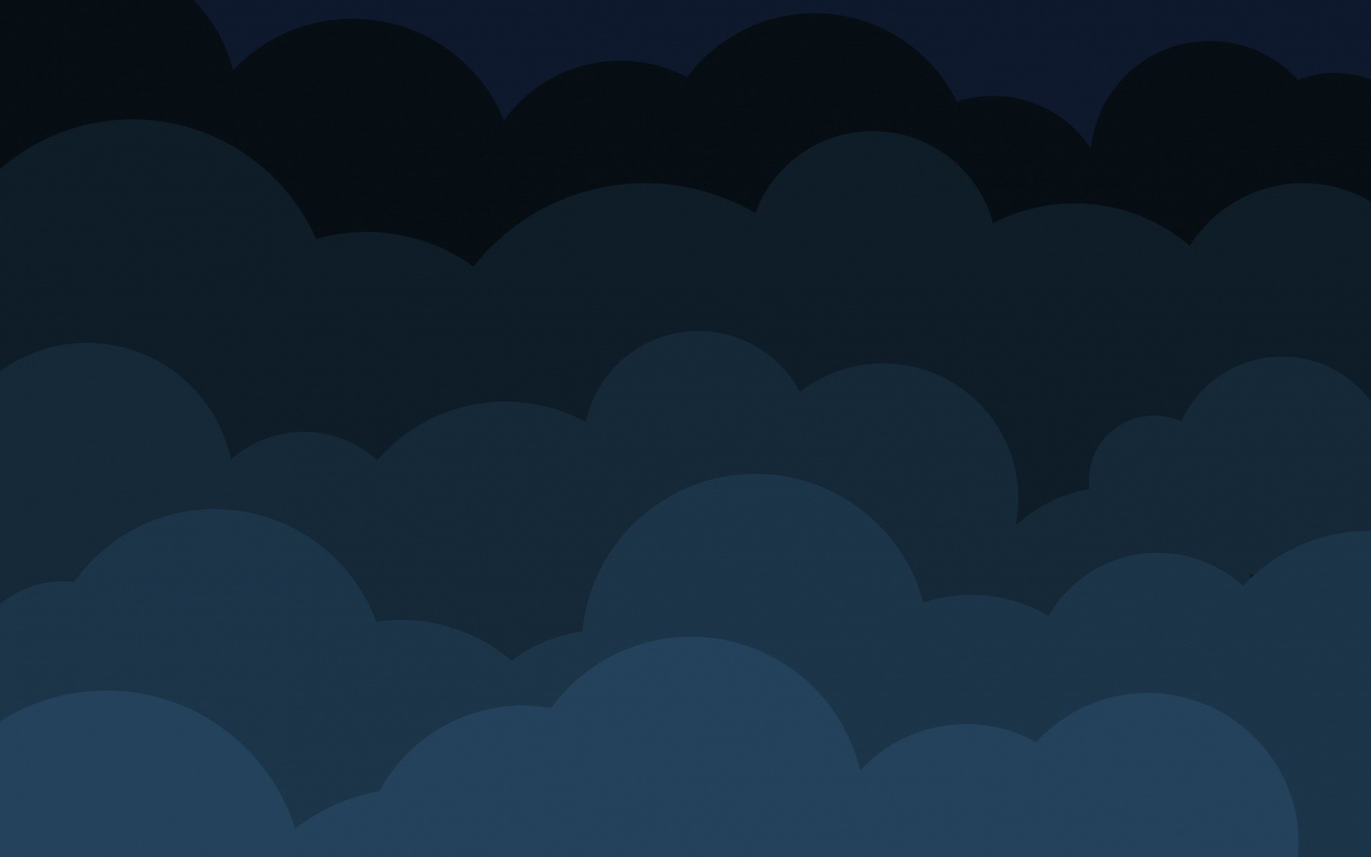 Dark Blue Clouds Illustration HD Wallpaper