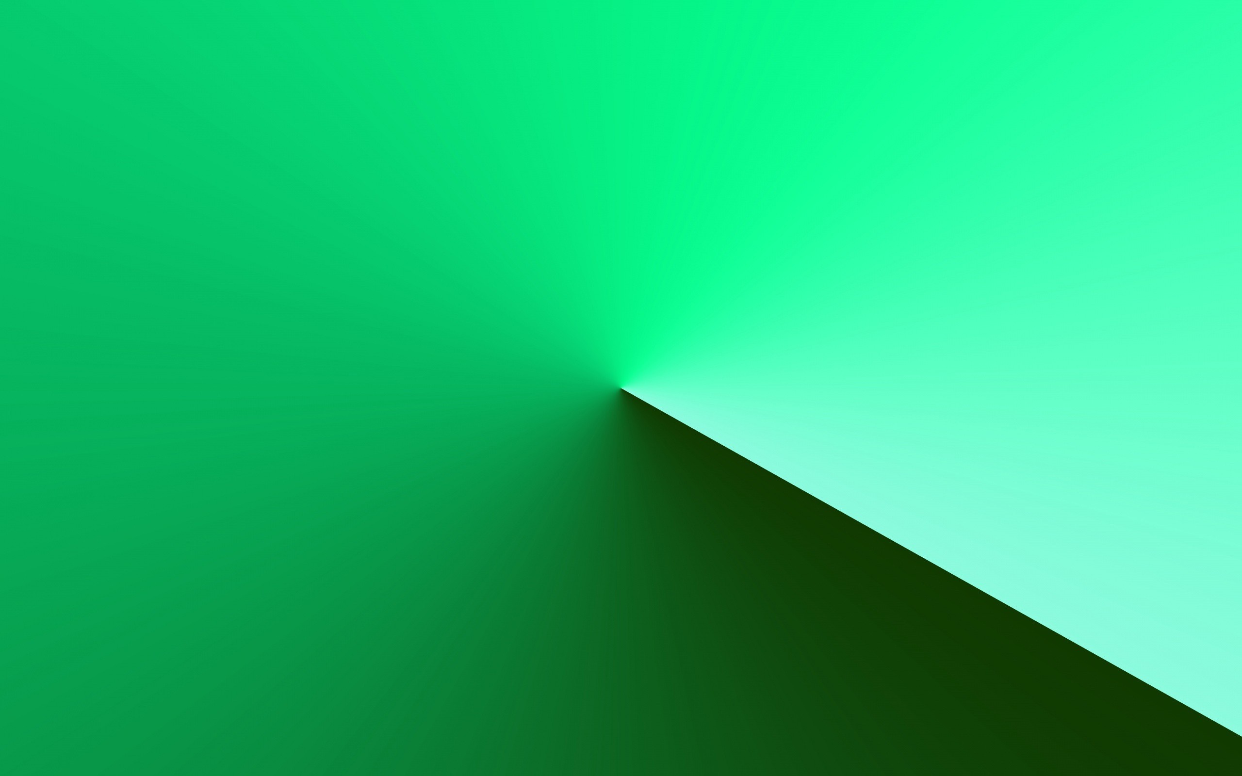 Green gradient with a sharp point HD Wallpaper