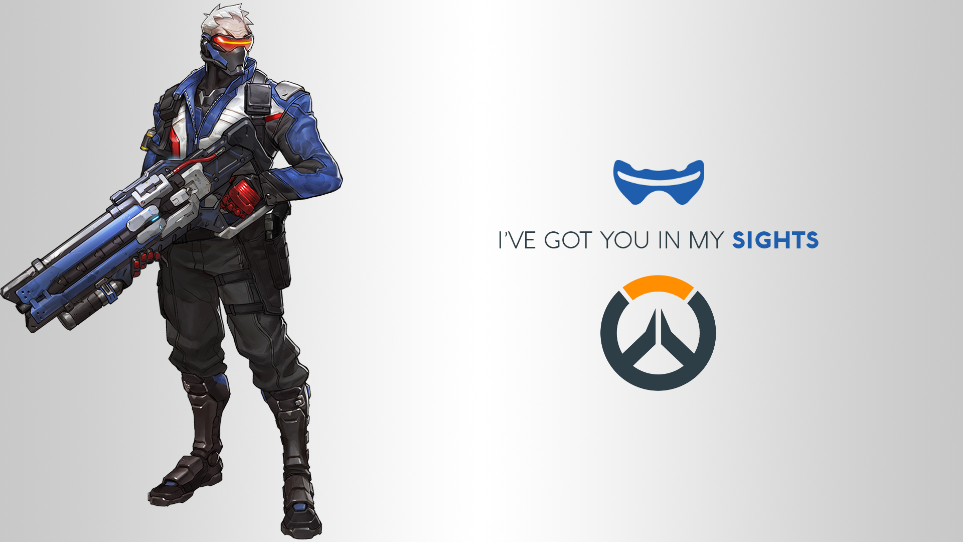 Soldier: 76 from Overwatch with quote HD Wallpaper