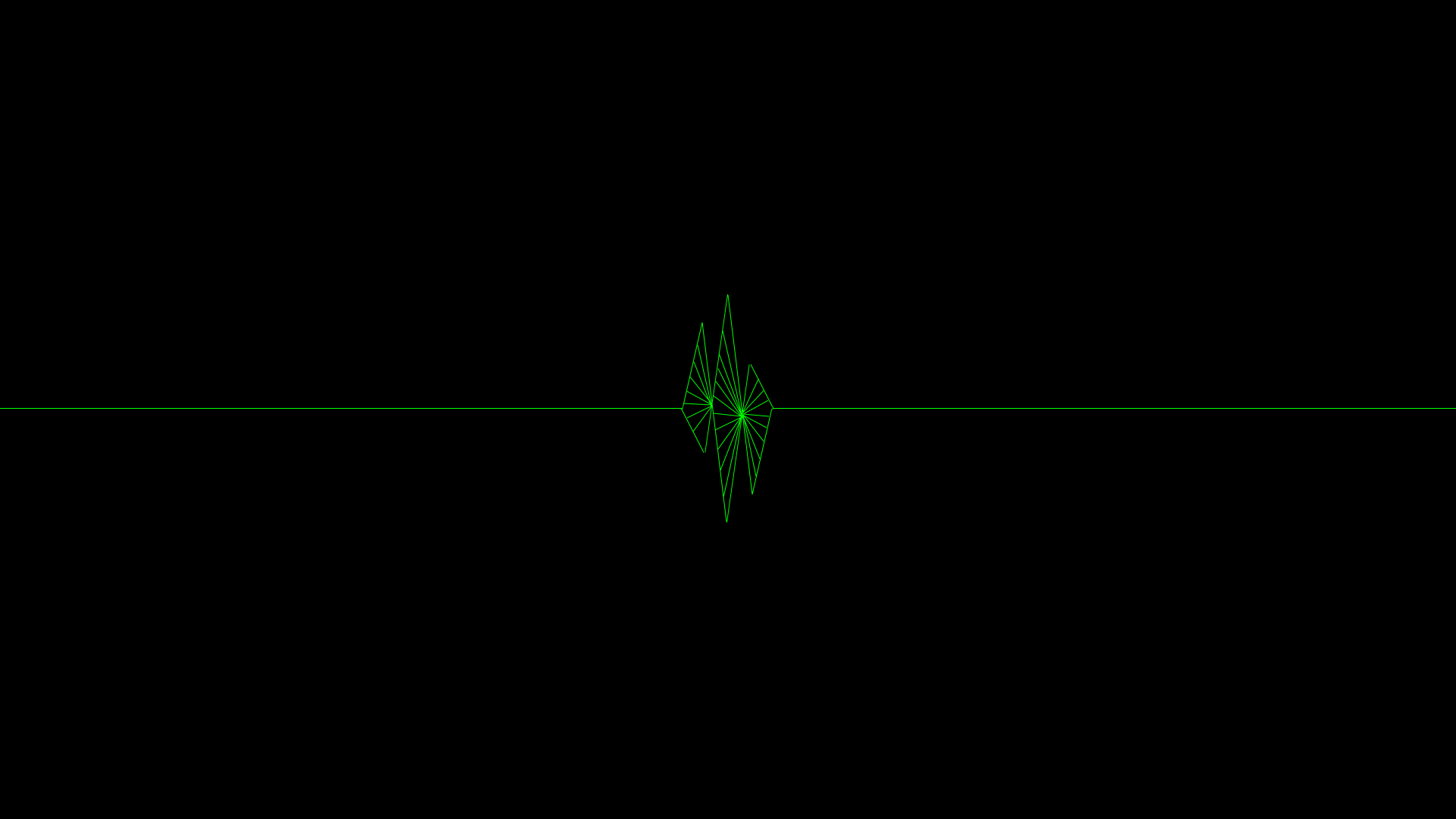 Green sound wave on black background HD Wallpaper