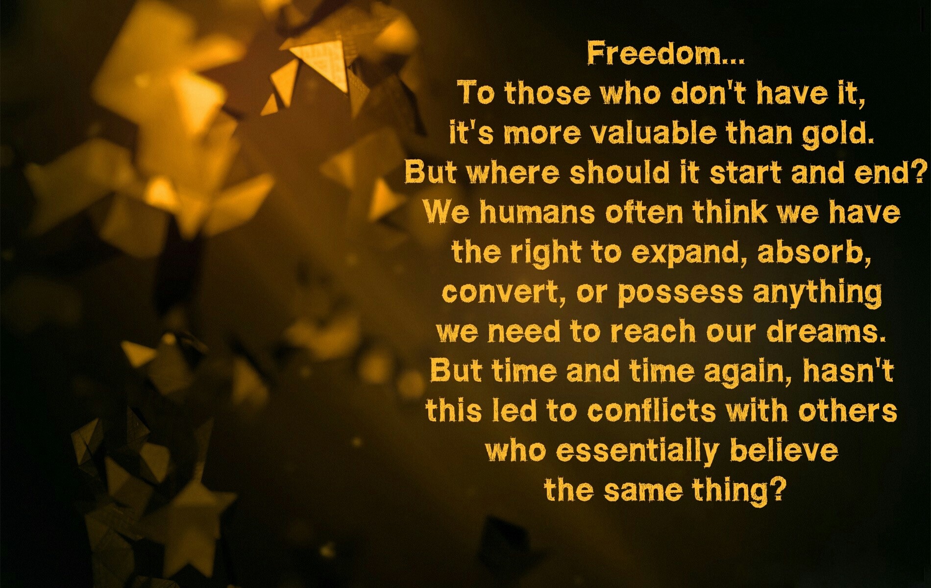 Freedom quote about human nature HD Wallpaper