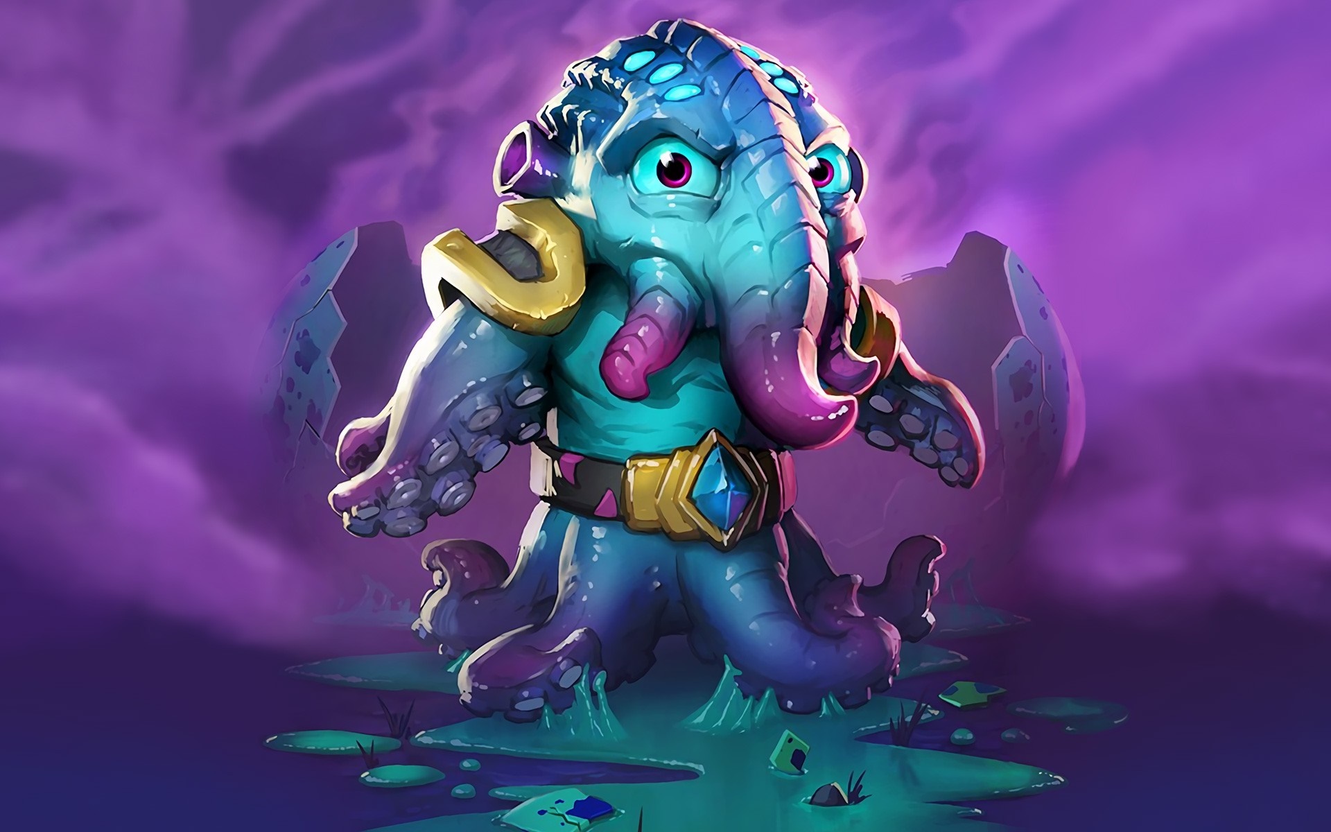 Illustration of a creature from Hearthstone HD Wallpaper