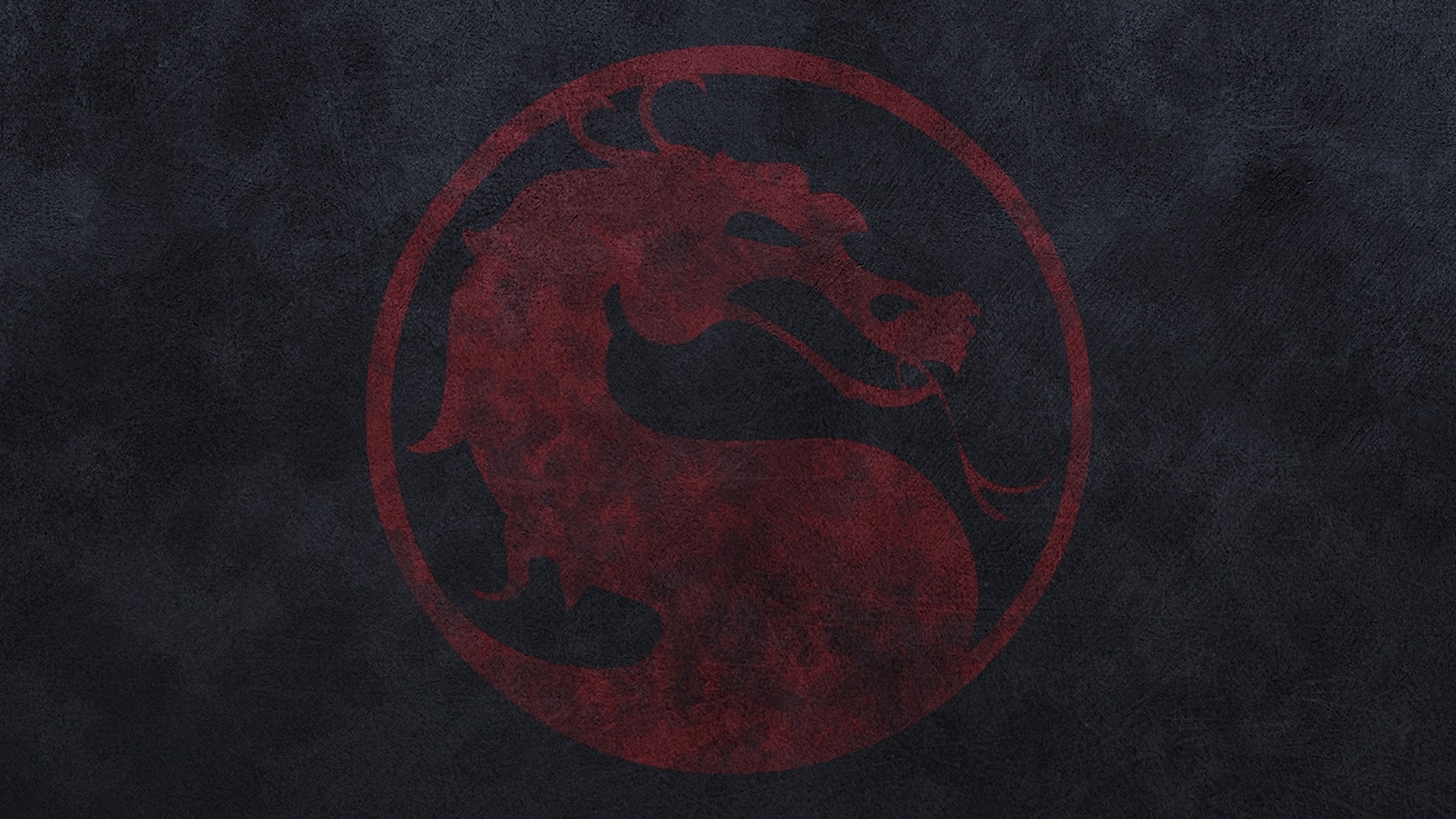 Mortal Kombat dragon logo on dark textured background HD Wallpaper