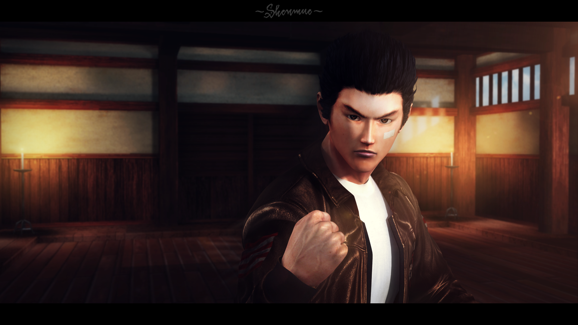 Ryo Hazuki from Shenmue in a dojo HD Wallpaper