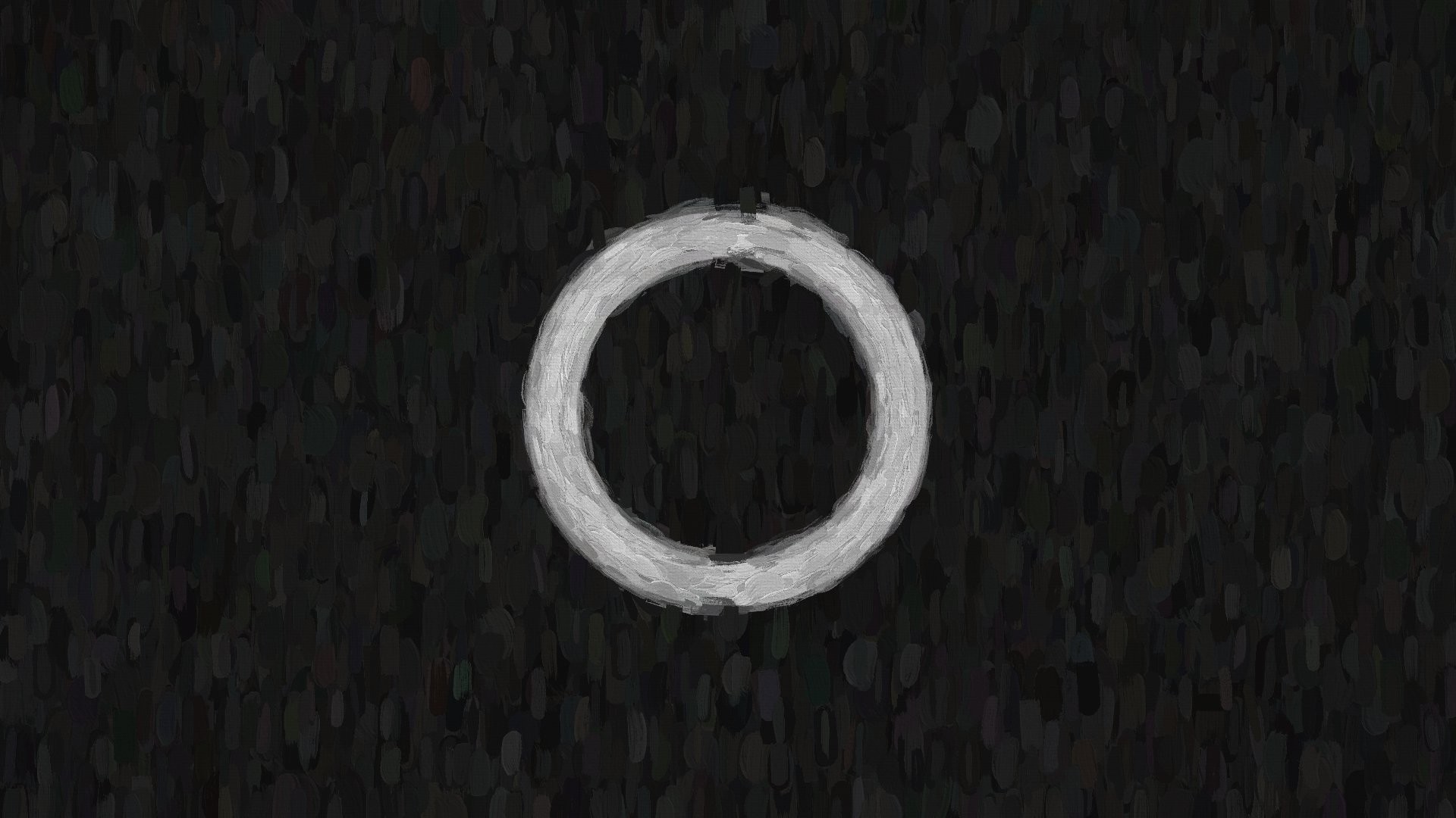 White circle on a dark textured background HD Wallpaper