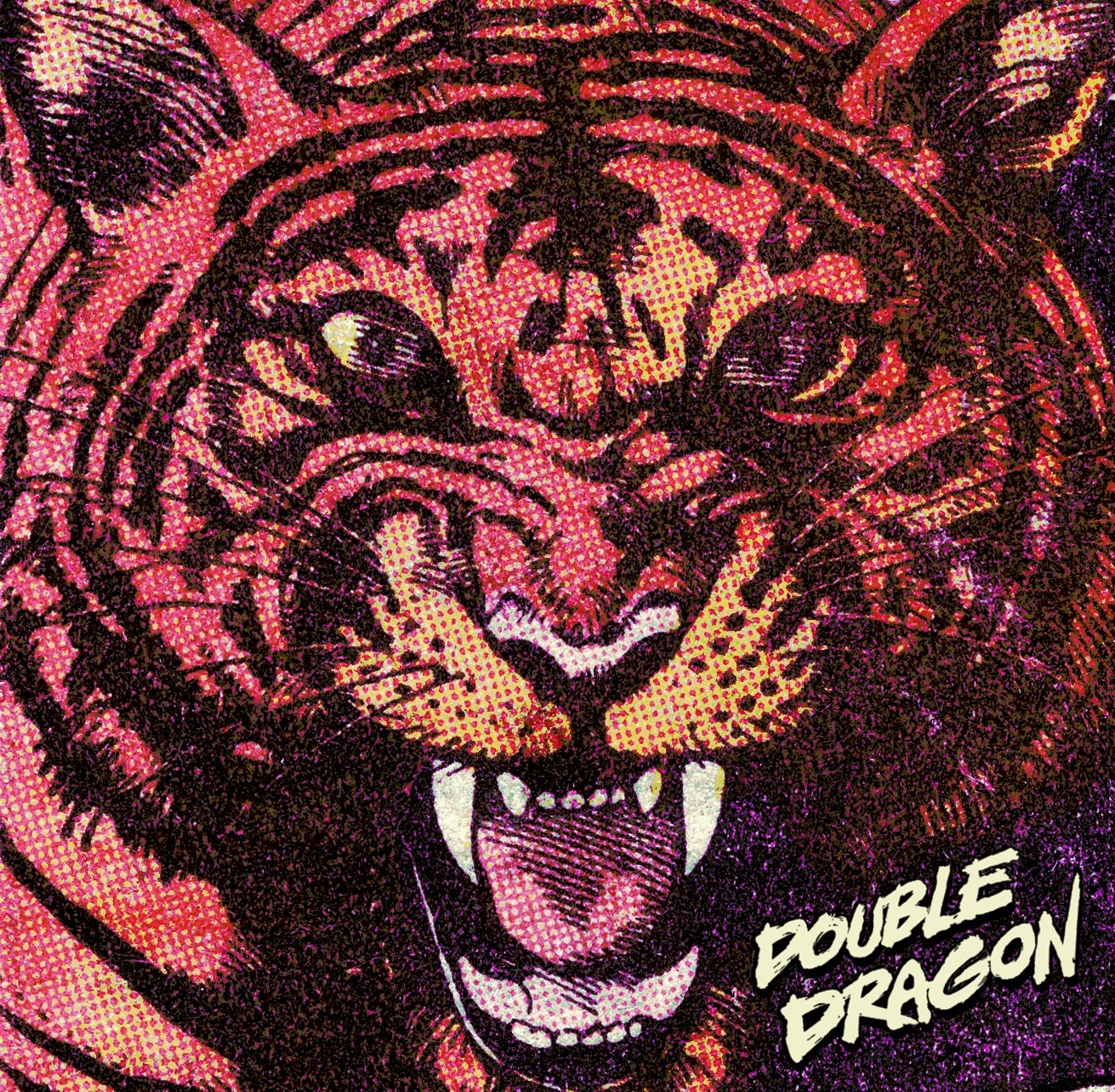 Double Dragon Tiger Illustration HD Wallpaper