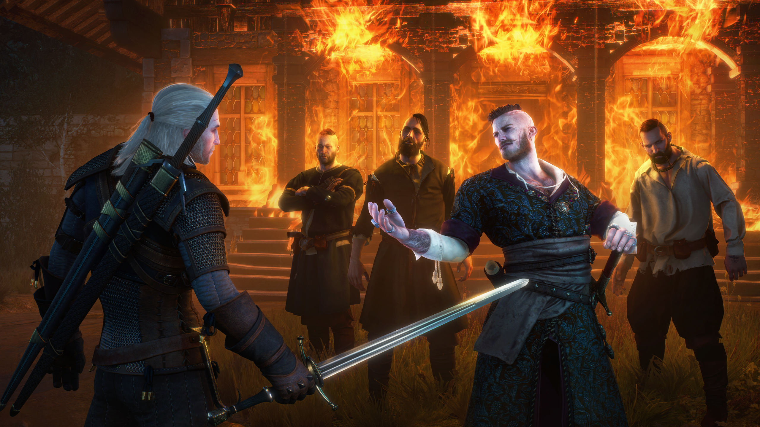 Geralt of Rivia and Olgierd von Everec in The Witcher 3: Wild Hunt HD Wallpaper