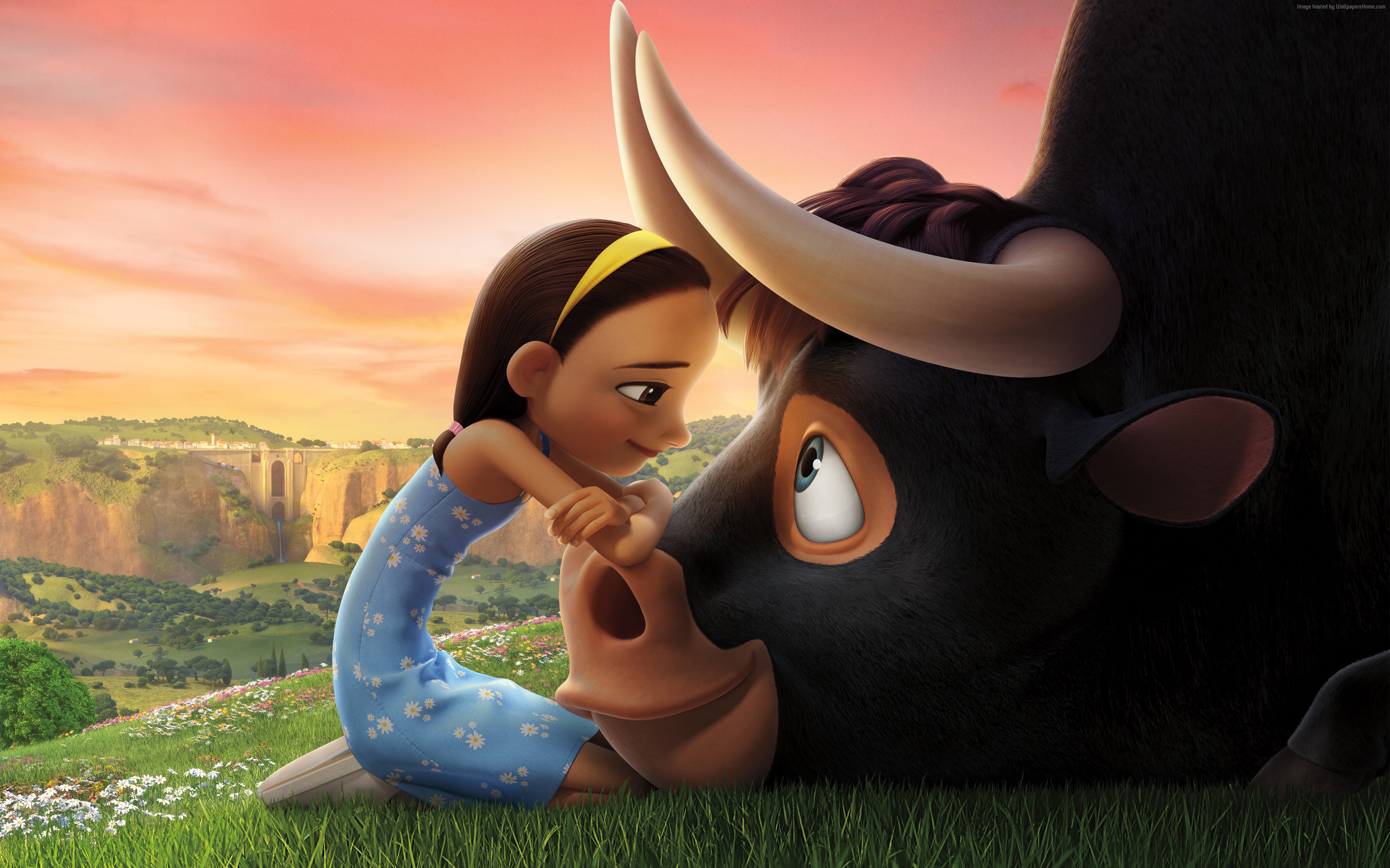 Ferdinand and Nina in a field HD Wallpaper