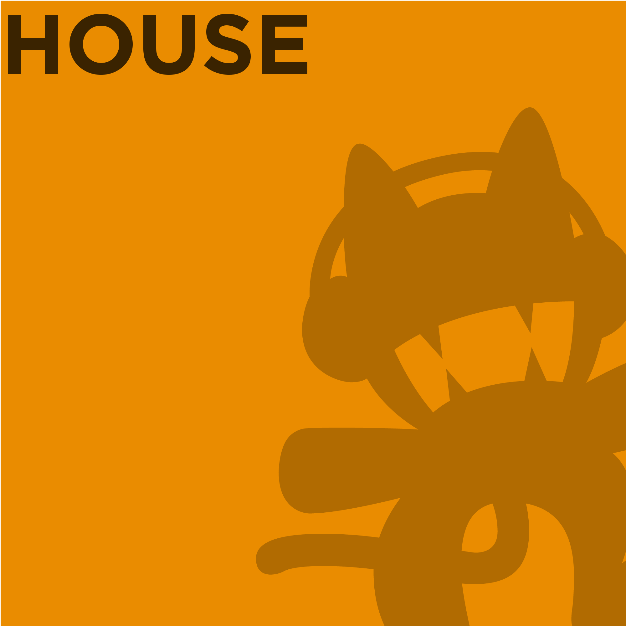 House music illustration with cat character HD Wallpaper