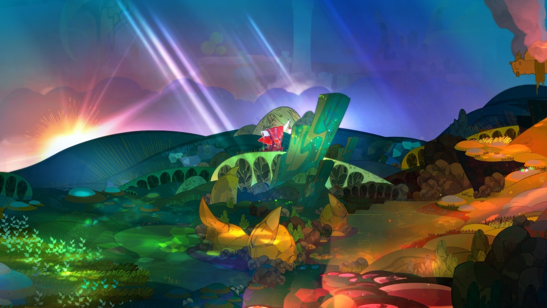Illustration from the video game Pyre HD Wallpaper