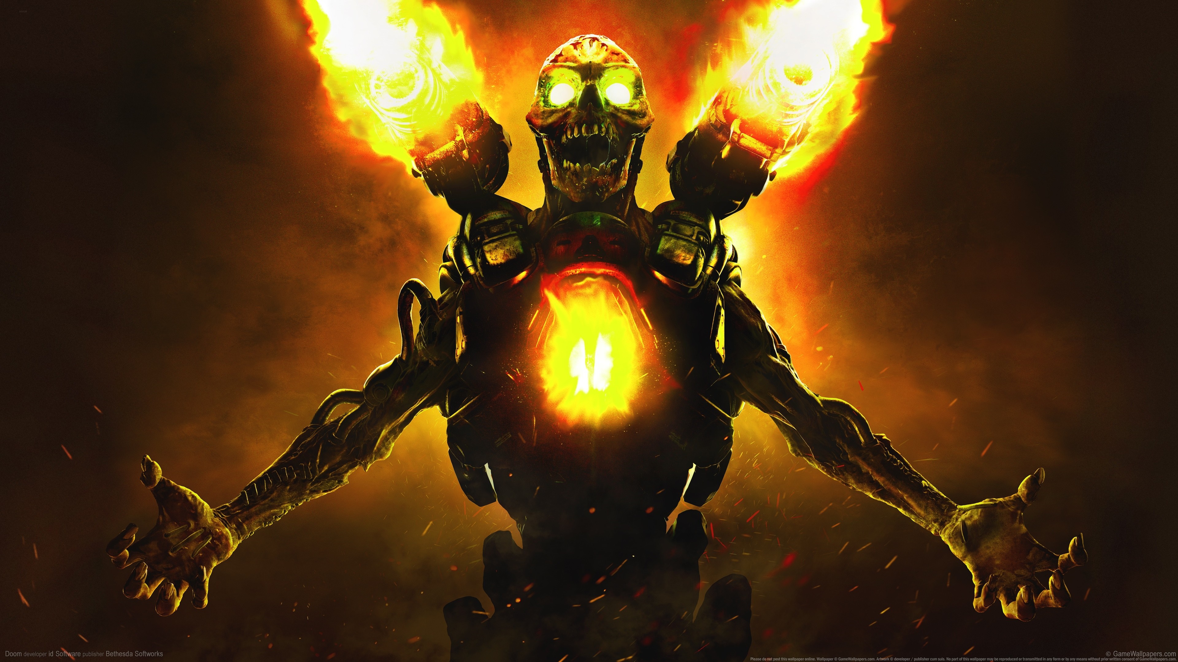 Doom Revenant firing weapons HD Wallpaper