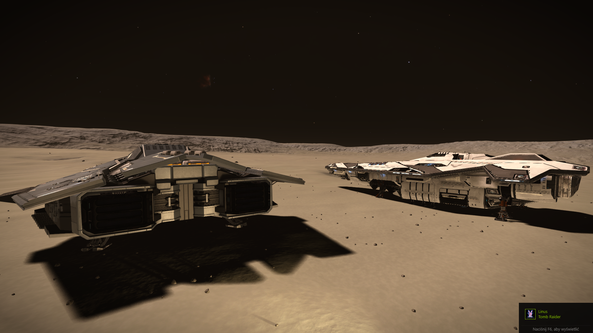 Elite Dangerous ships on a moon surface HD Wallpaper