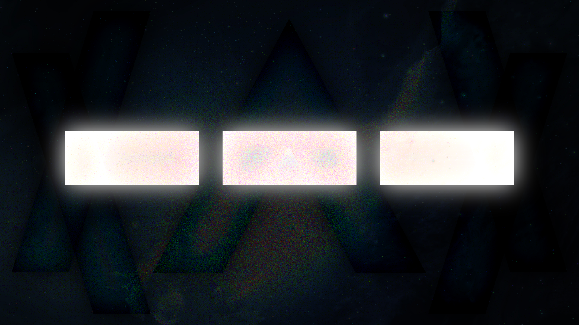 Three glowing rectangles on a dark background HD Wallpaper