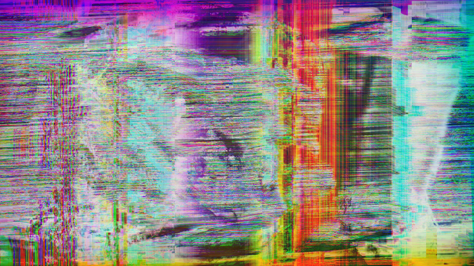 Abstract Glitch Art Painting HD Wallpaper