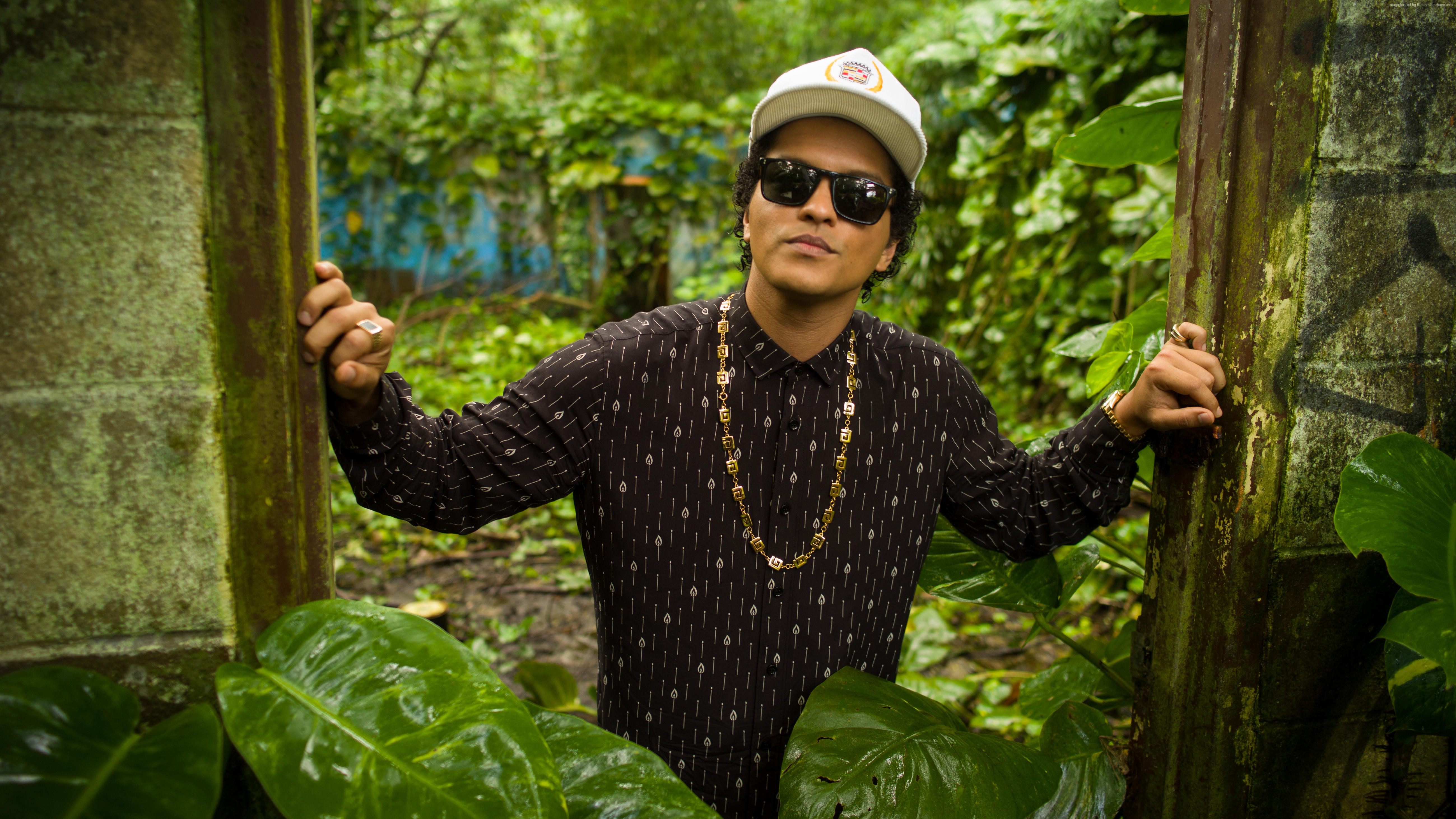 Bruno Mars in a jungle setting HD Wallpaper