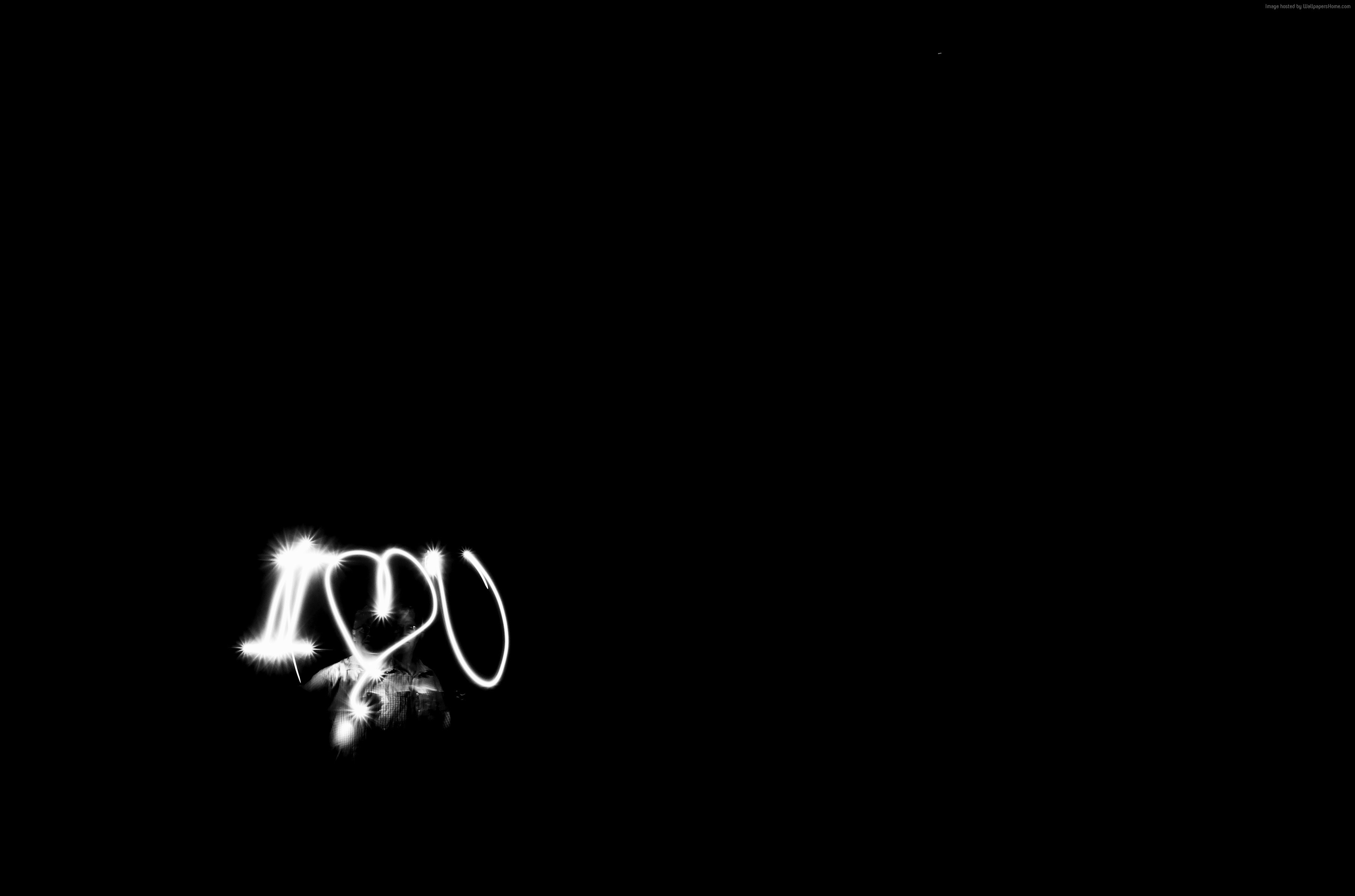 Light painting of "I love you" with a heart HD Wallpaper