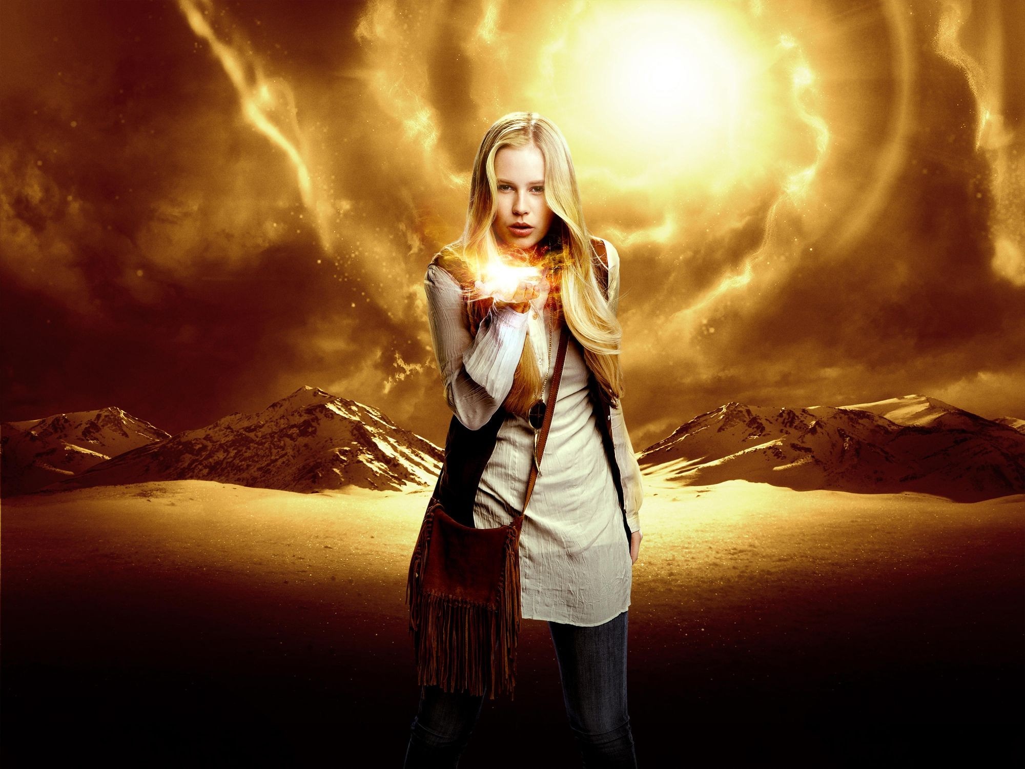 Claire Bennet from Heroes Reborn with glowing energy HD Wallpaper