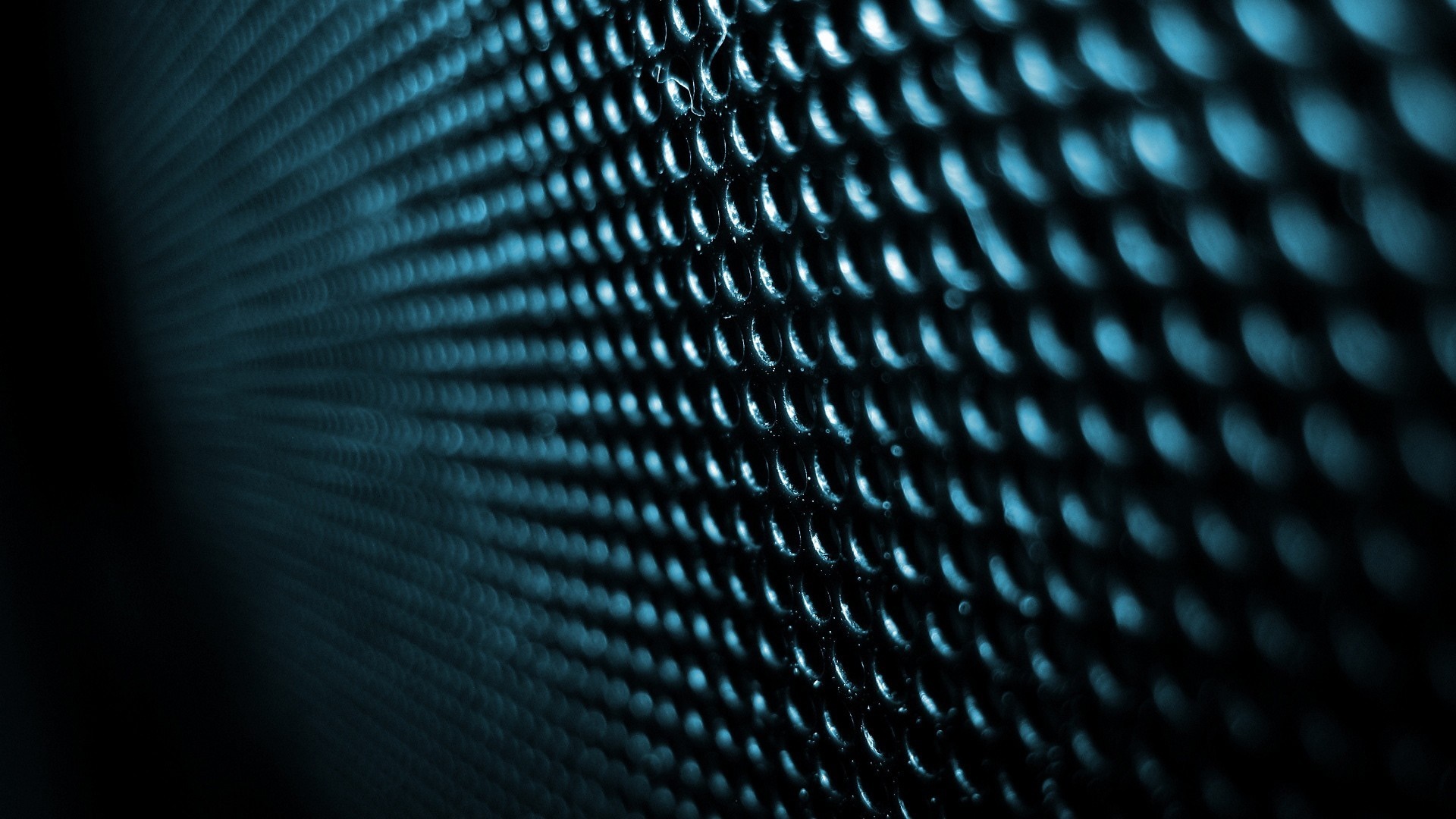 Blue grid texture with bokeh effect HD Wallpaper