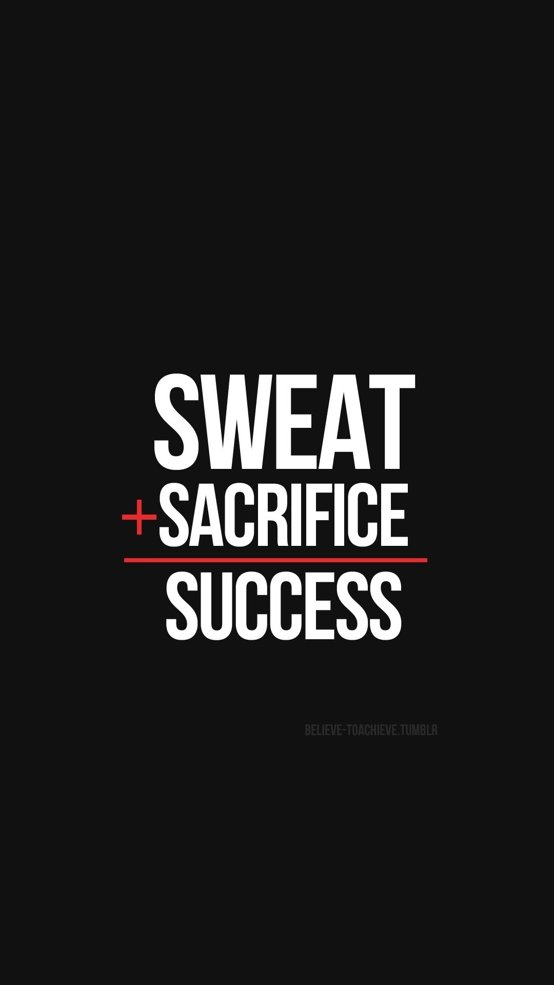 Sweat + Sacrifice = Success quote HD Wallpaper