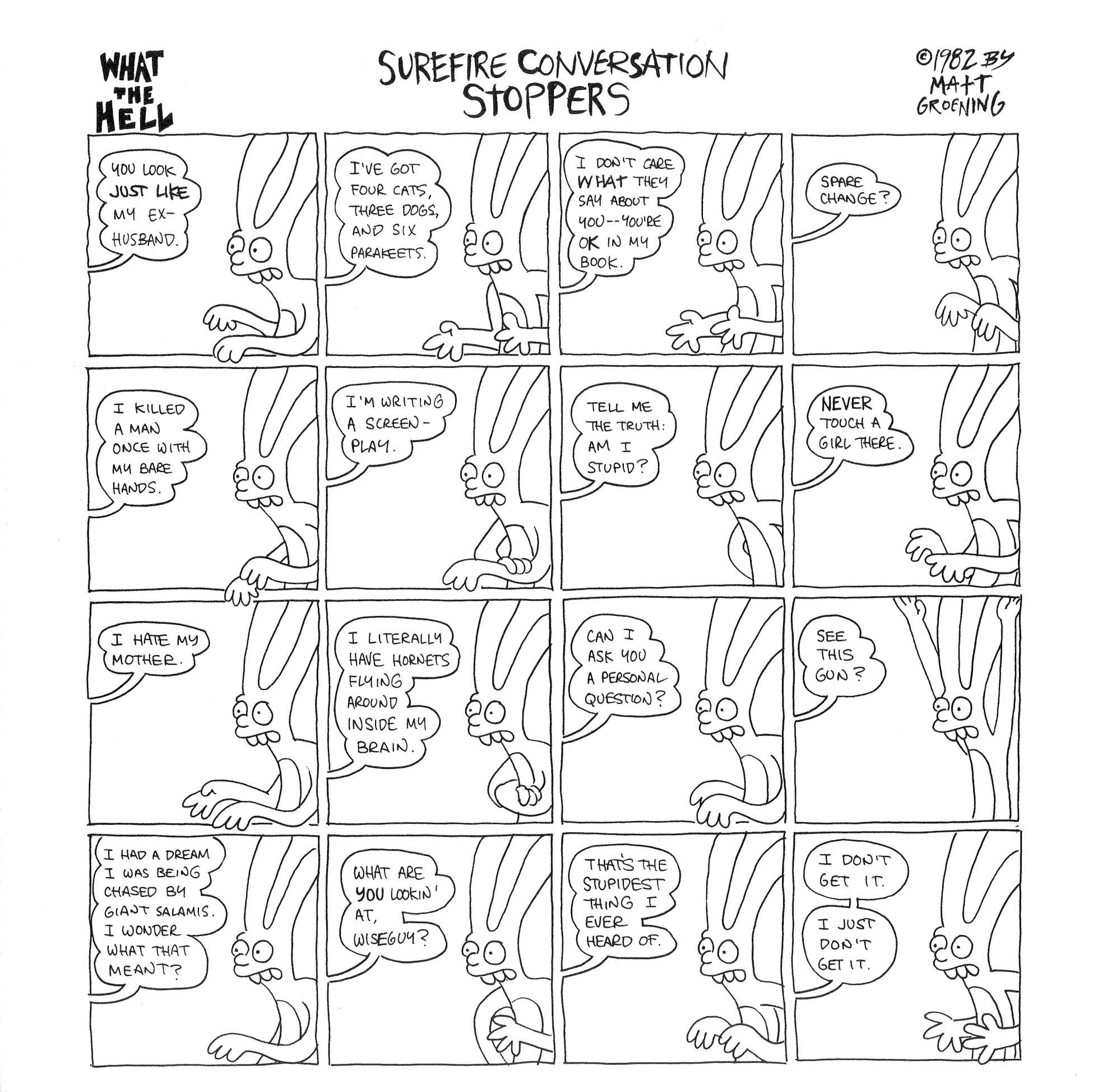 Surefire Conversation Stoppers by Matt Groening HD Wallpaper