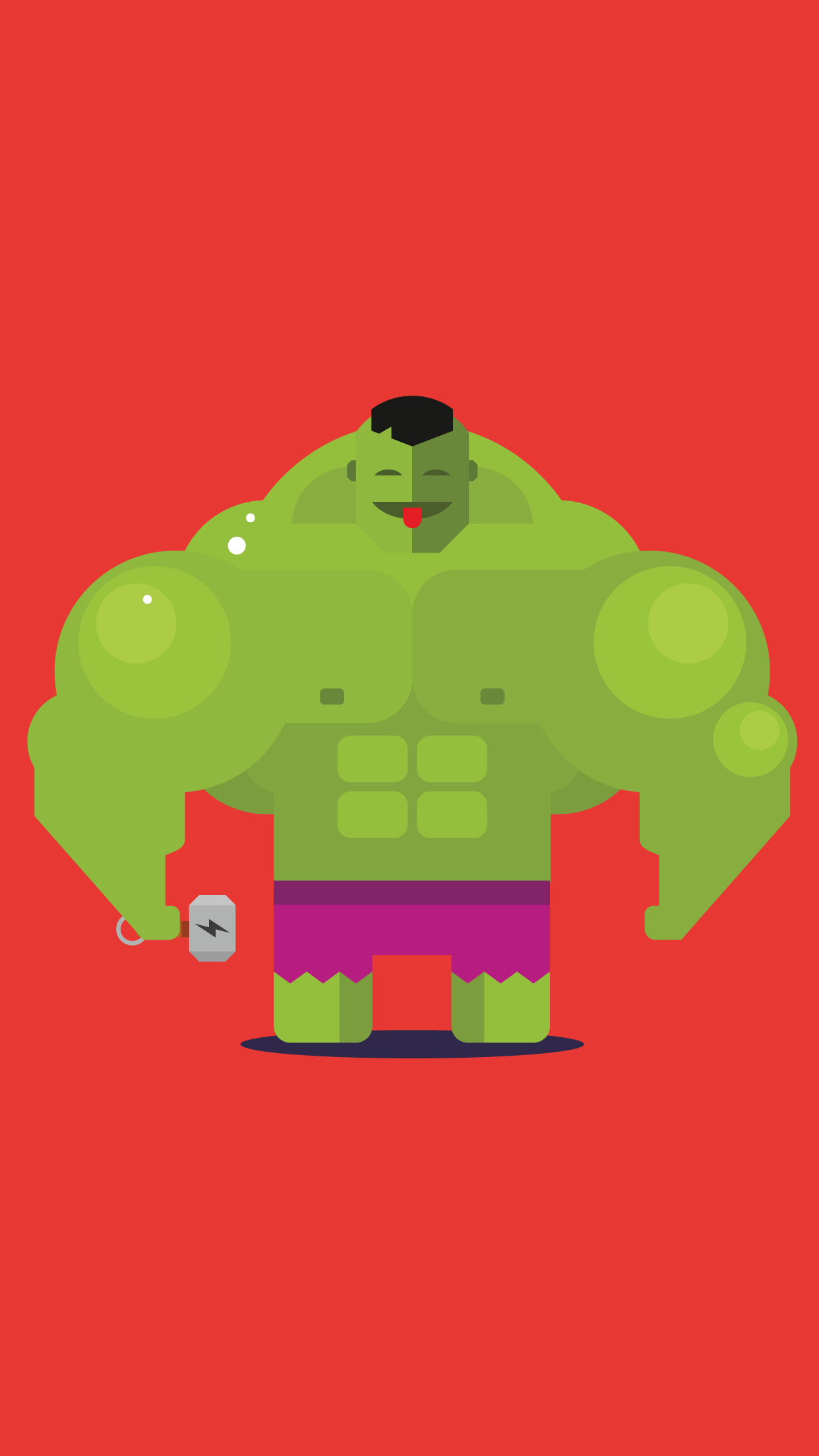 Hulk sticking his tongue out holding a hammer HD Wallpaper