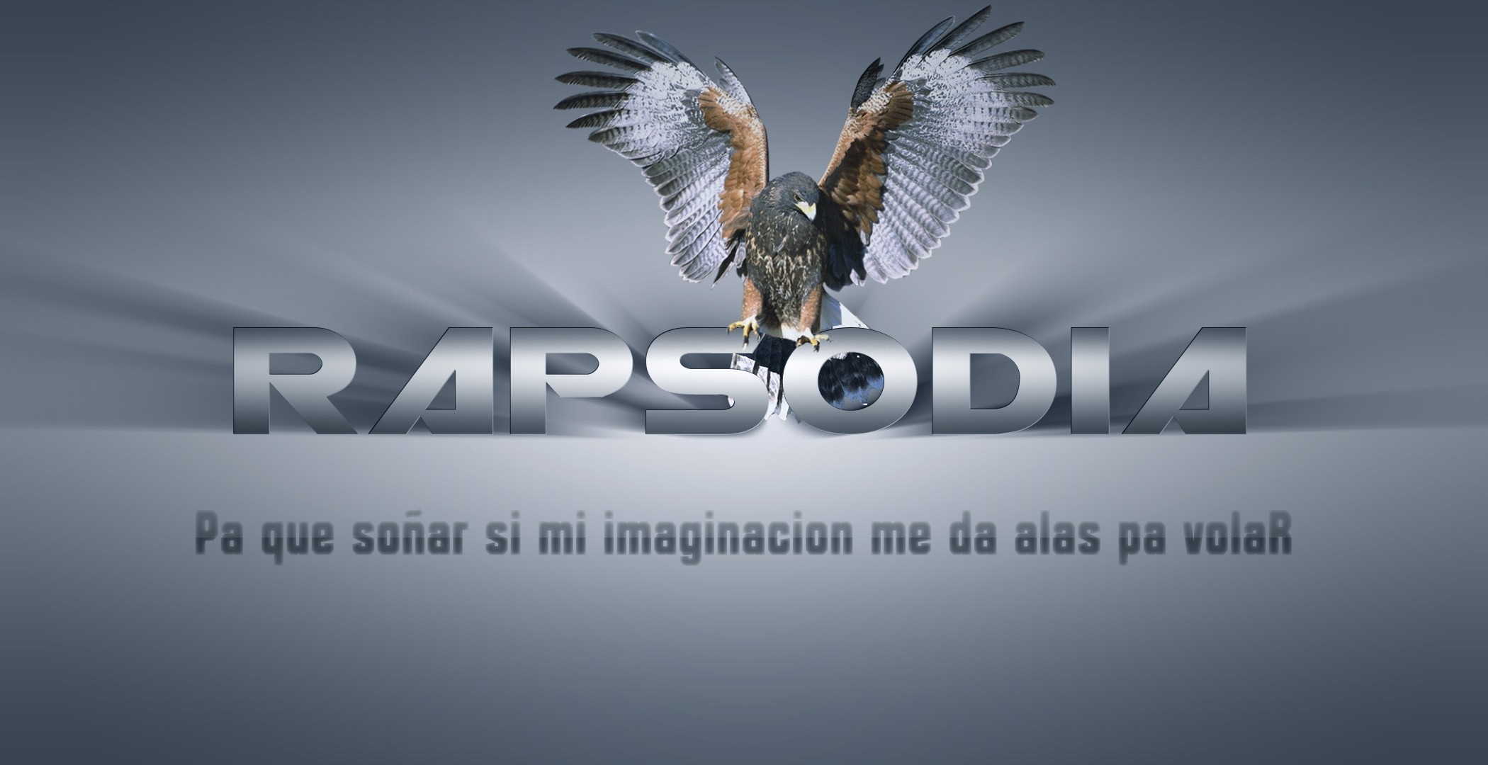 Rapsodia logo with eagle and quote HD Wallpaper
