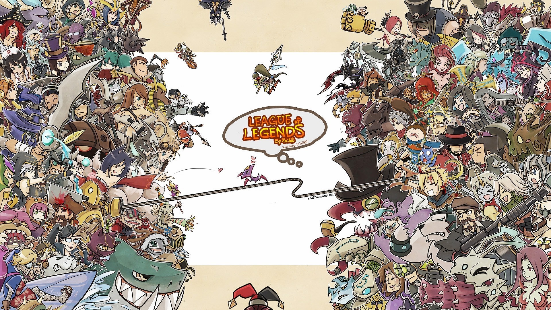 League of Legends fan art collage by Akab HD Wallpaper
