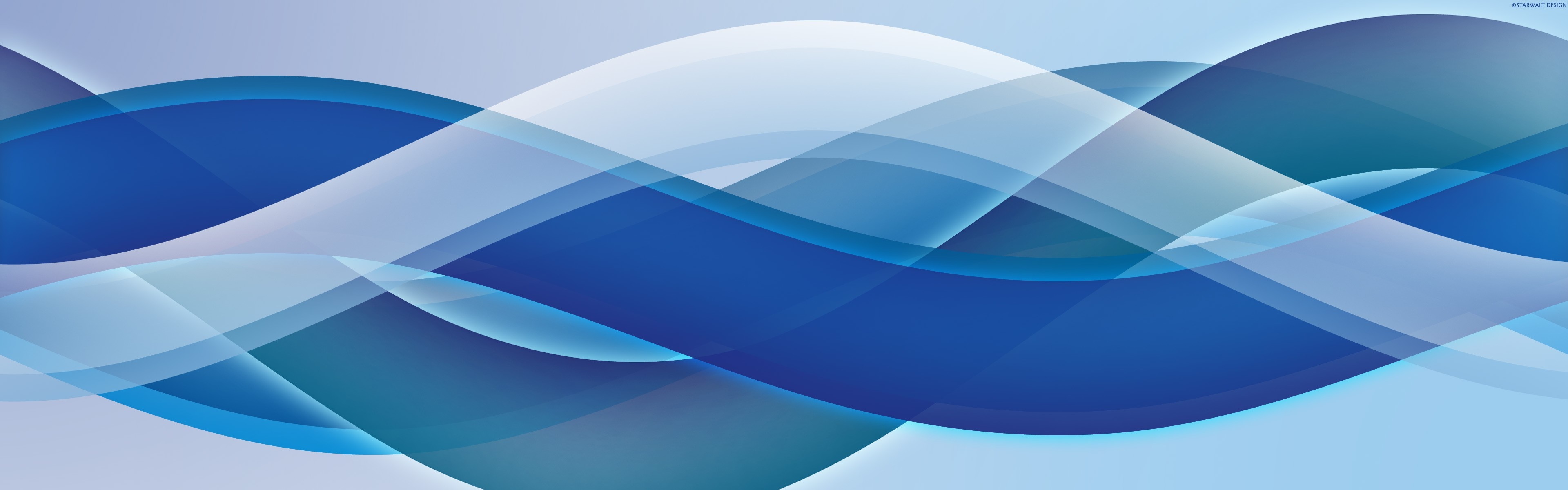 Abstract blue waves illustration HD Wallpaper
