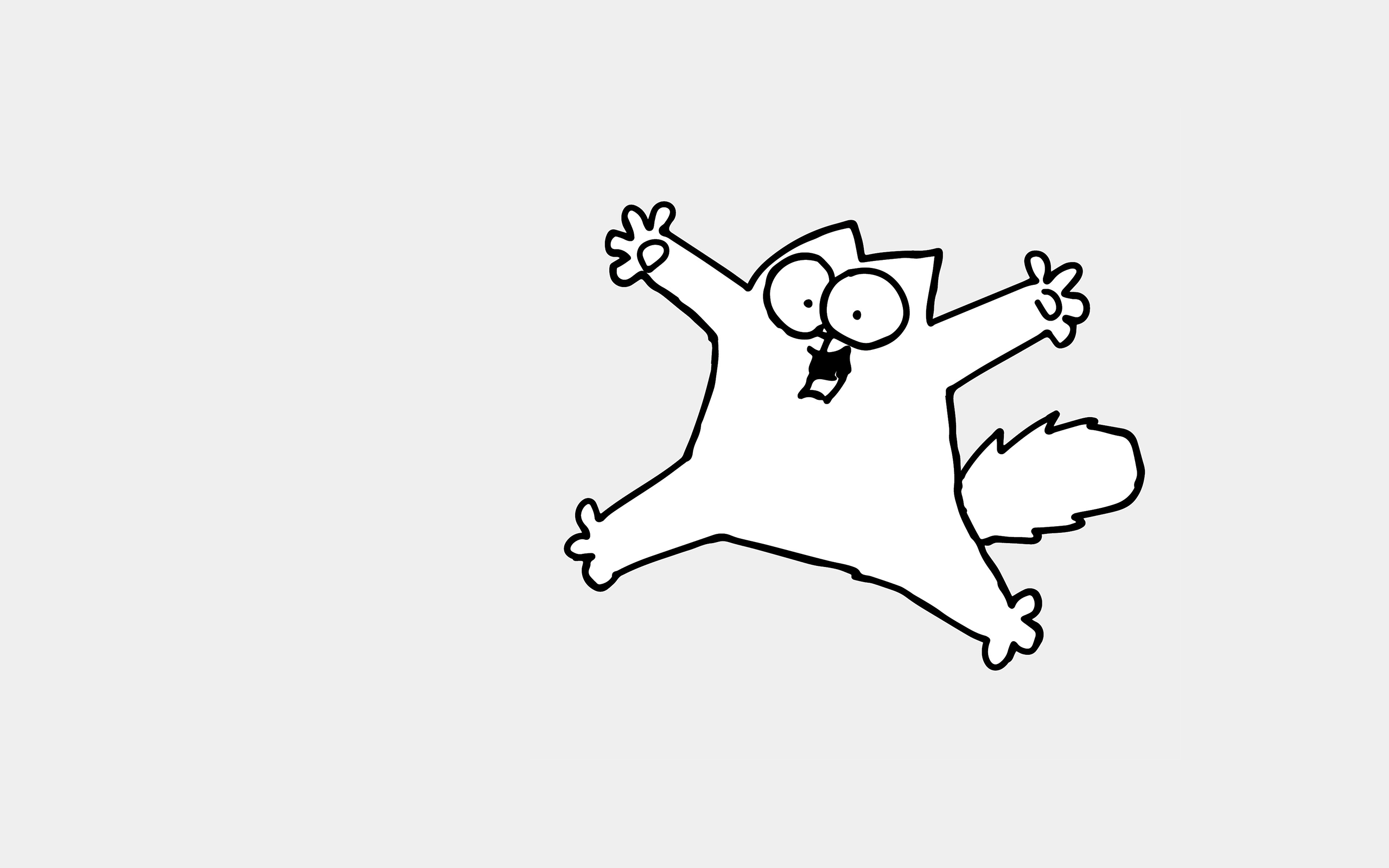 Simon's Cat jumping with excitement HD Wallpaper