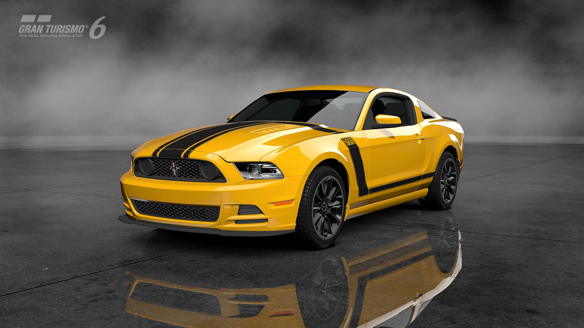 Yellow Ford Mustang Boss 302 from Gran Turismo 6 HD Wallpaper