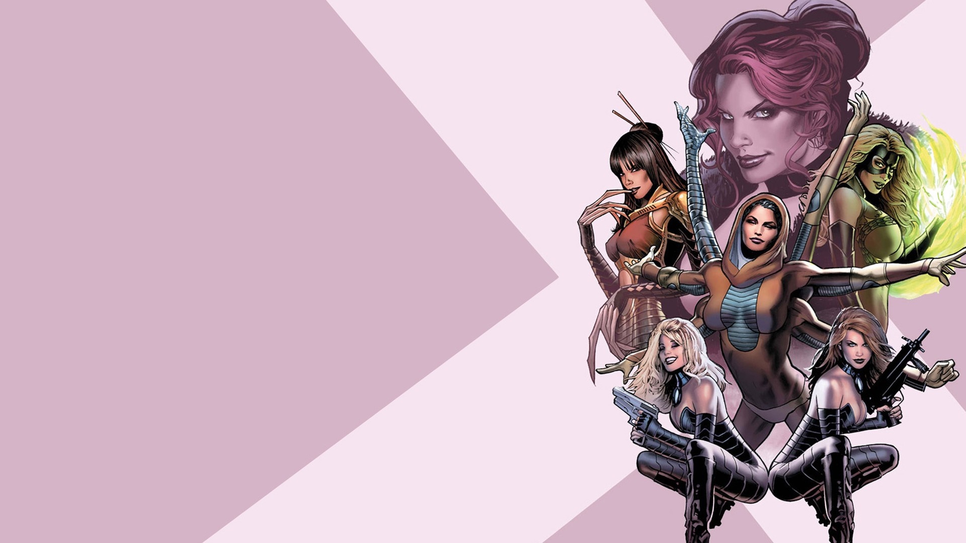 X-Men Female Characters Illustration HD Wallpaper