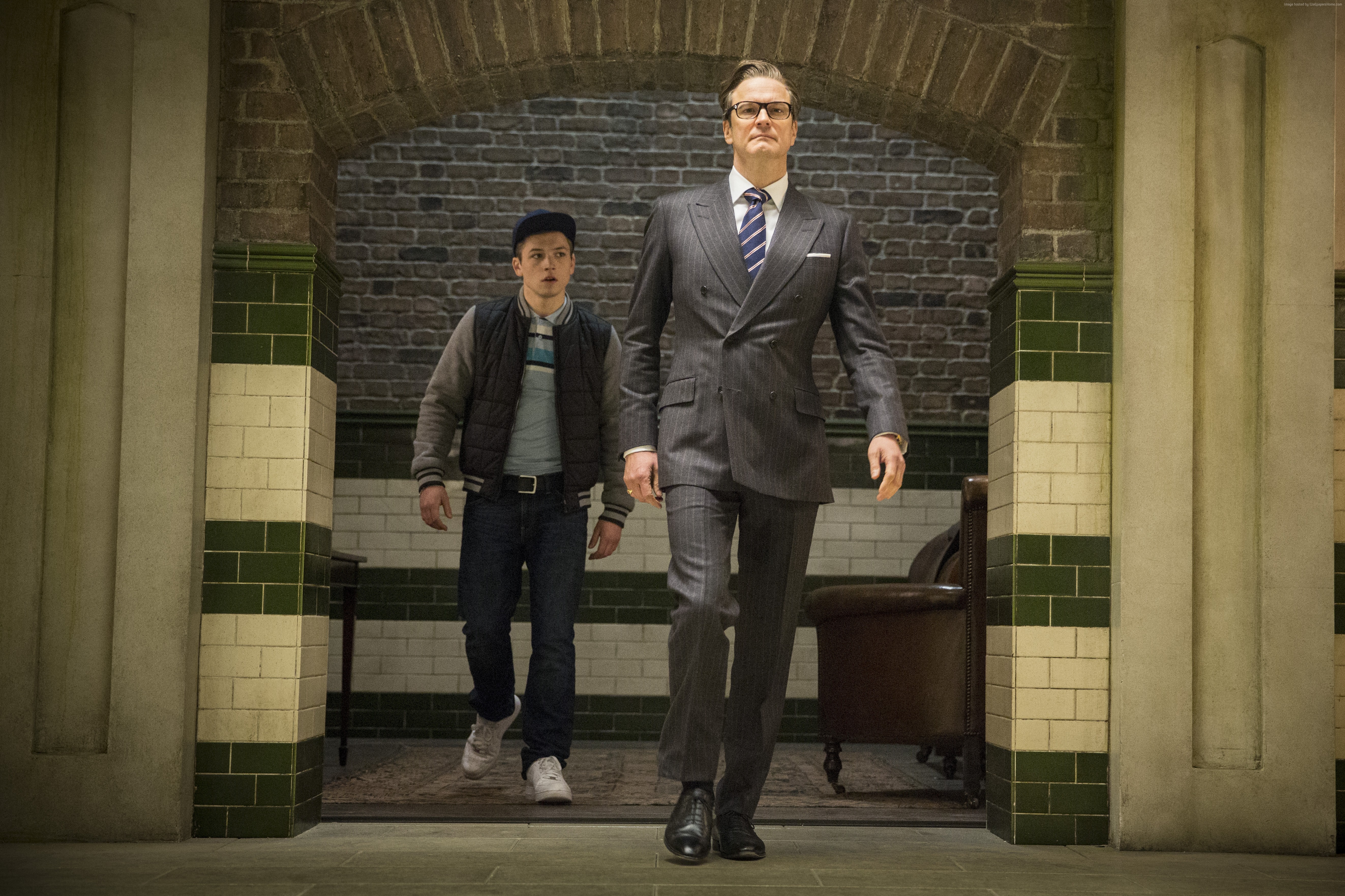 Colin Firth and Taron Egerton from Kingsman: The Golden Circle HD Wallpaper