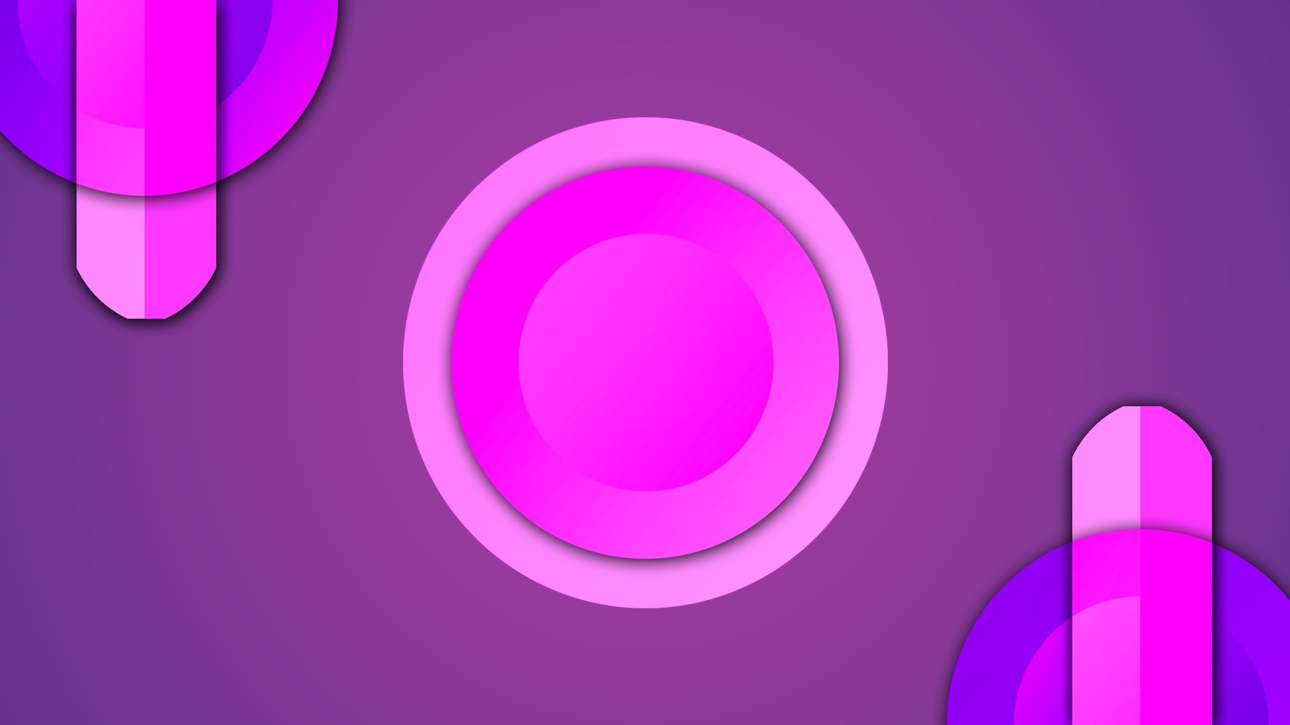 Abstract geometric shapes with pink and purple gradients HD Wallpaper