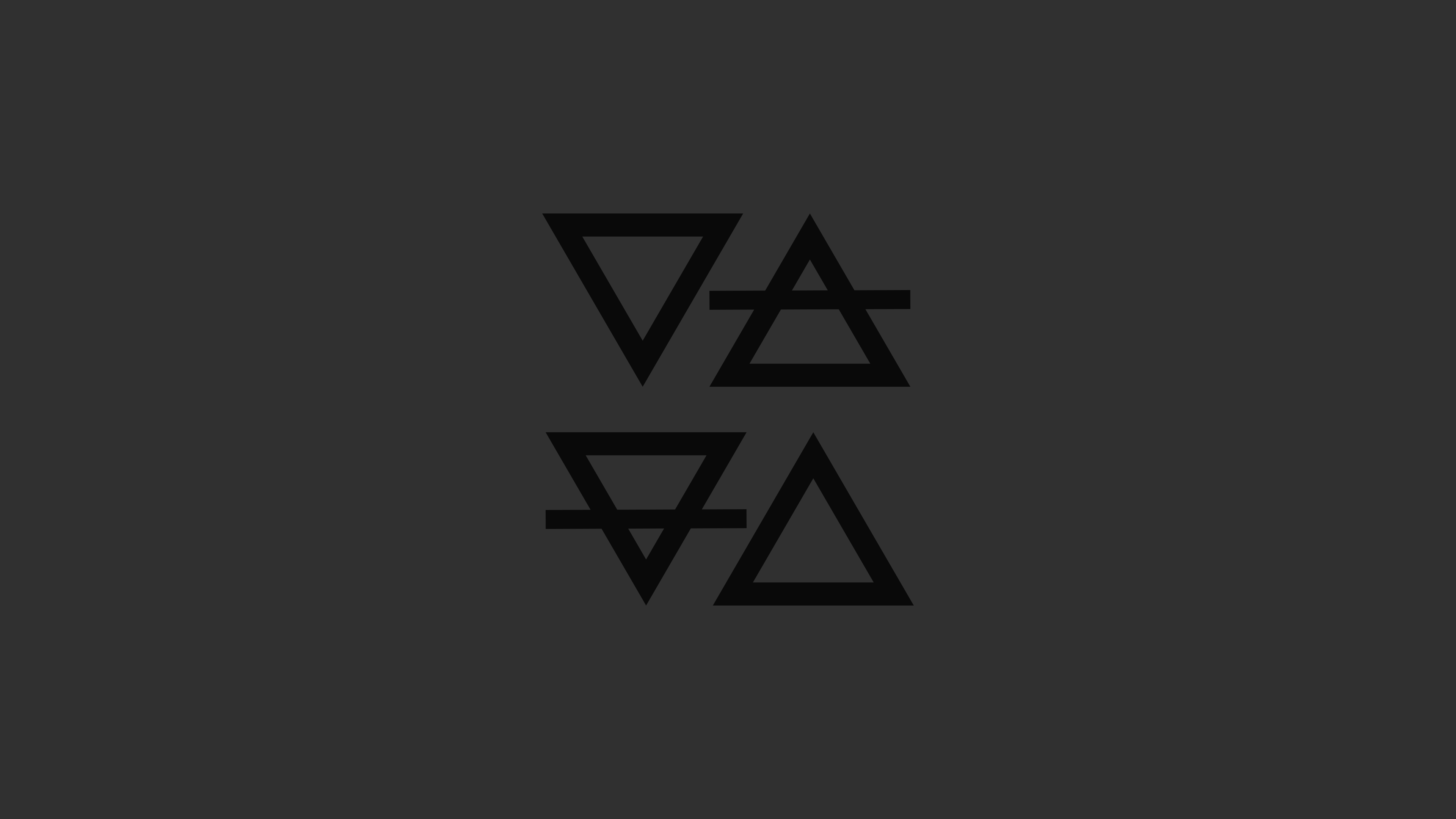 Four elemental symbols on dark background HD Wallpaper
