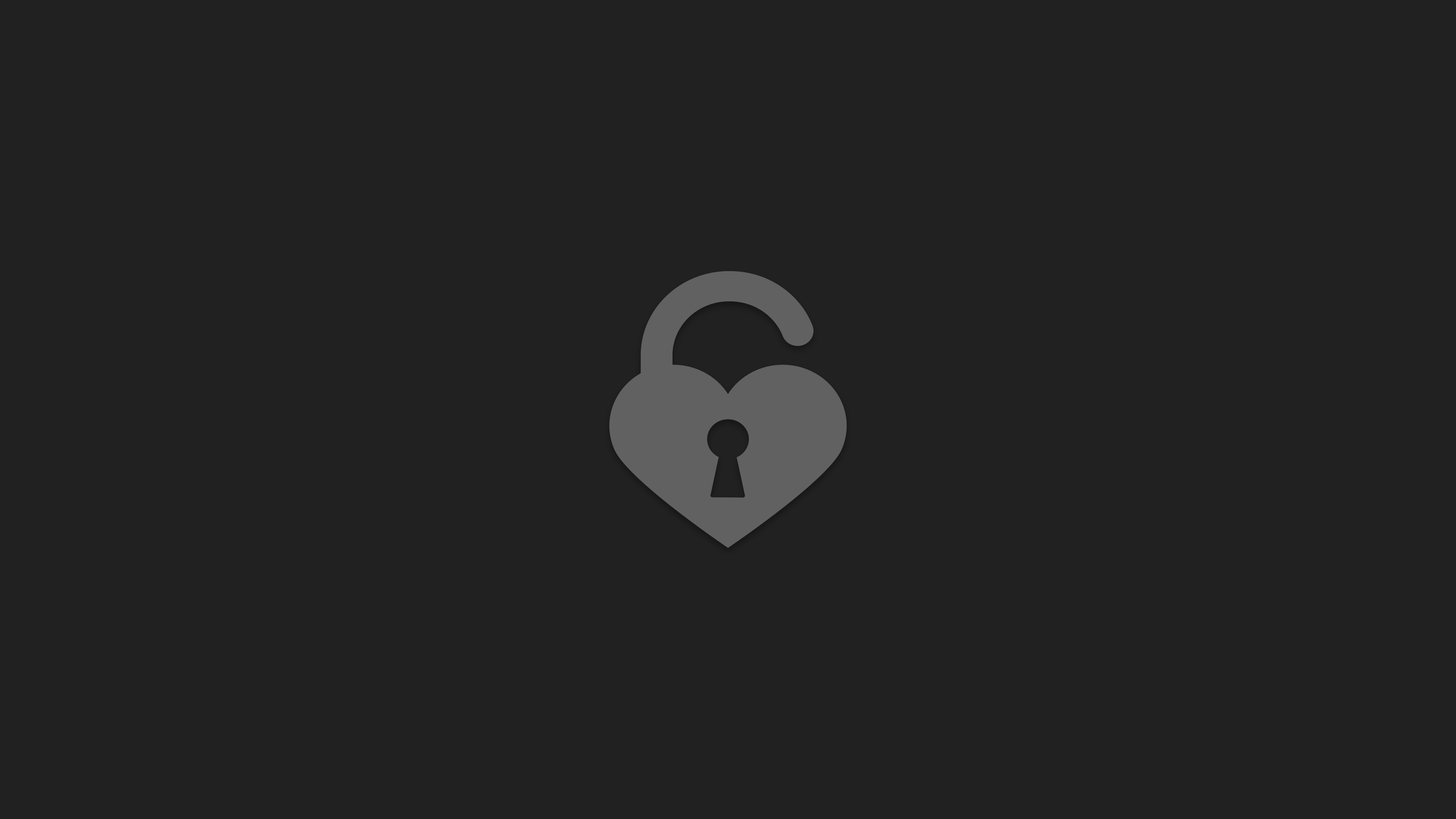 Heart shaped lock icon HD Wallpaper