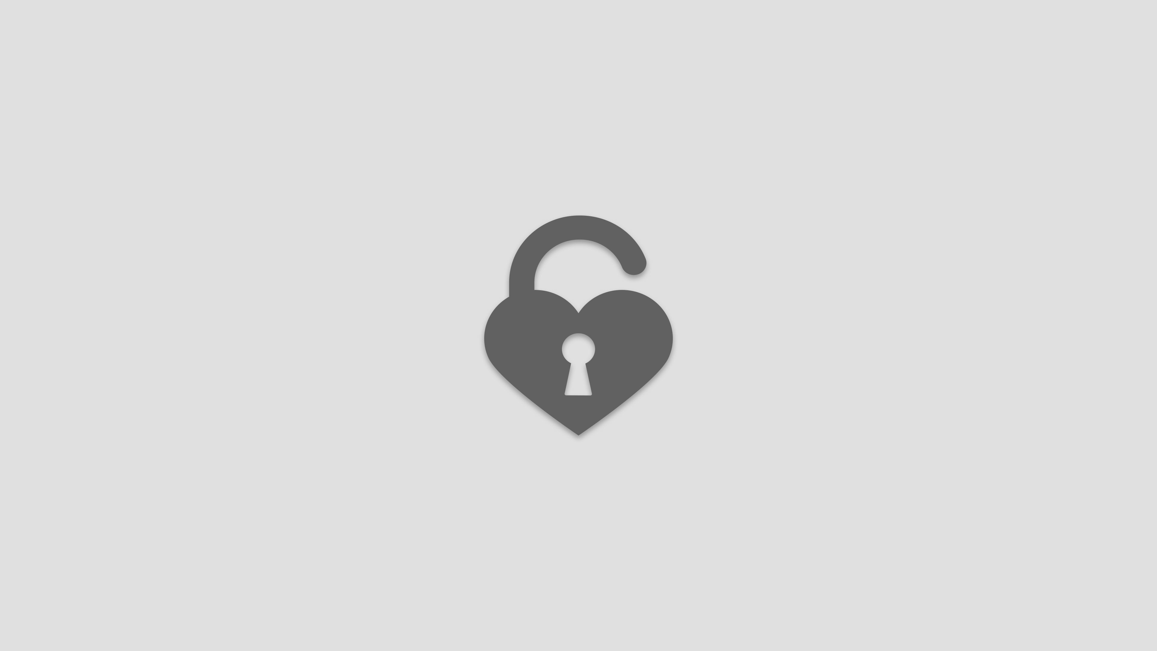 Unlocked heart padlock icon HD Wallpaper