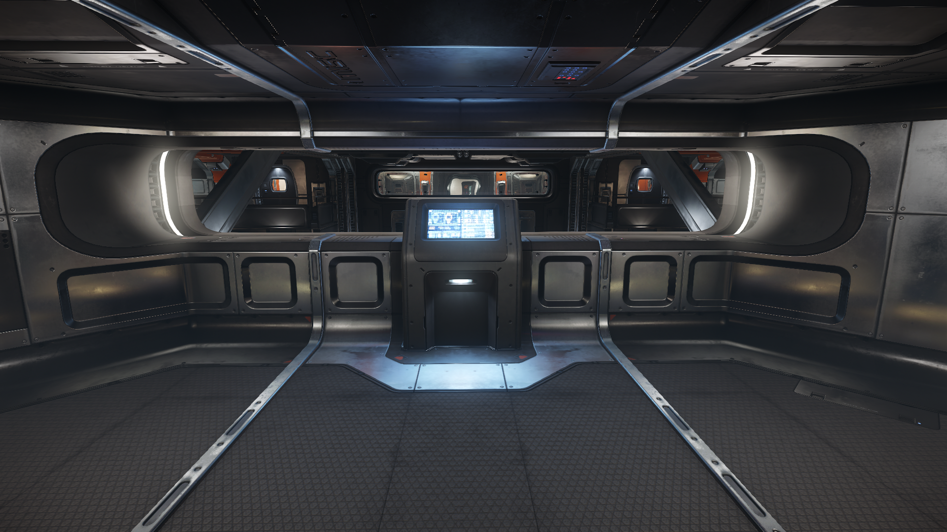 Interior of a spaceship cockpit with a control panel HD Wallpaper