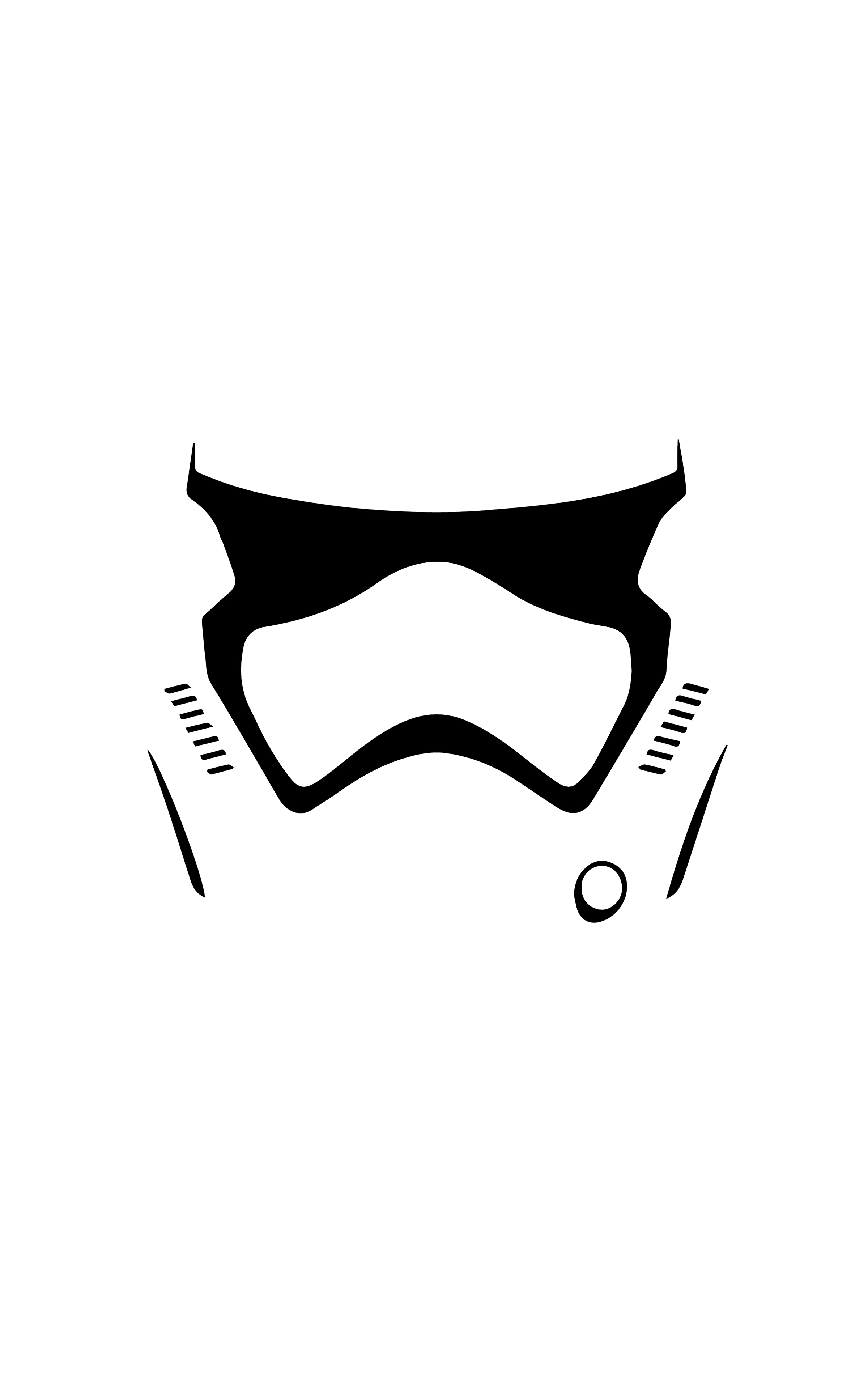 Minimalist Stormtrooper Helmet from Star Wars HD Wallpaper