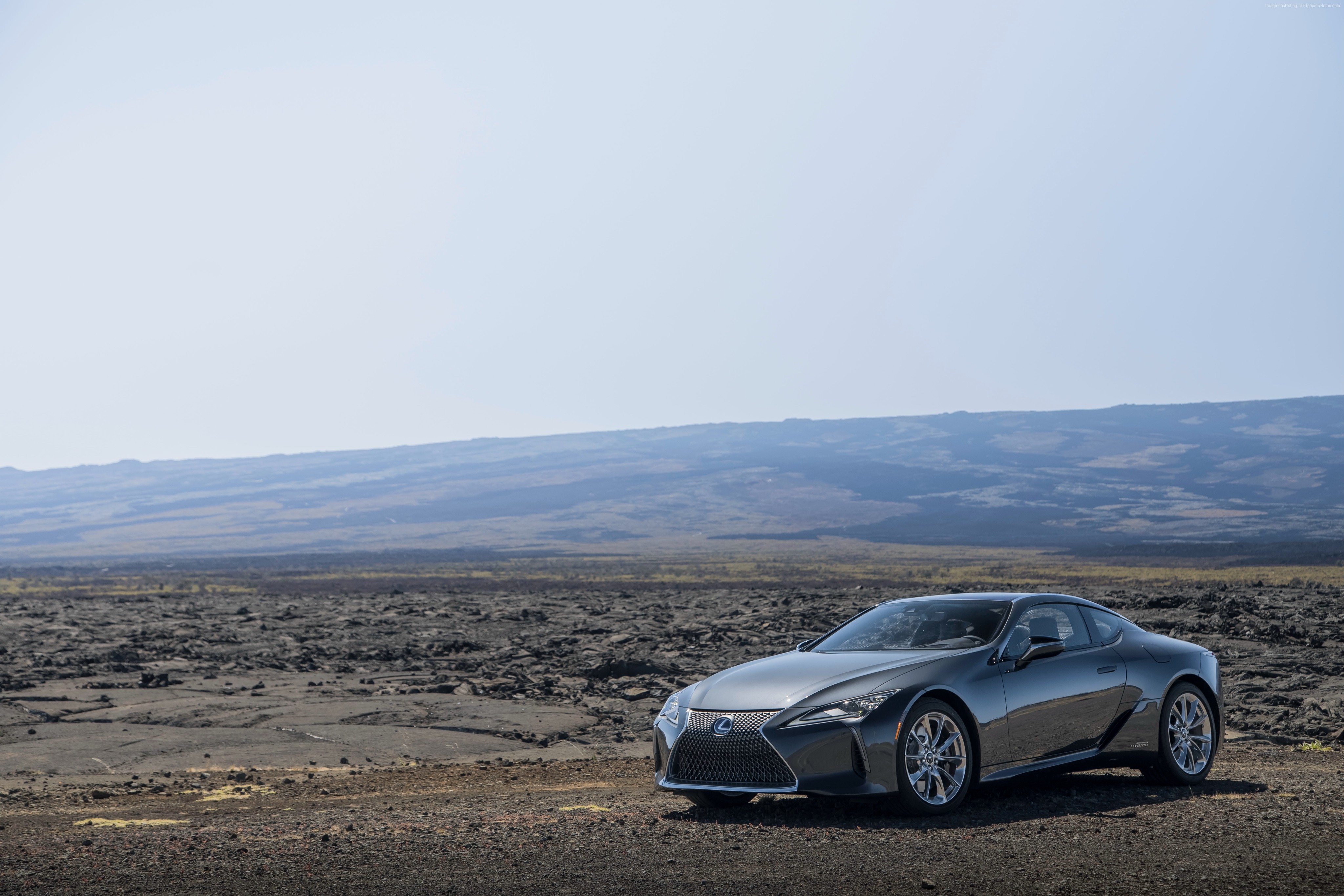 2018 Lexus LC 500h in a barren landscape, 4K HD Wallpaper