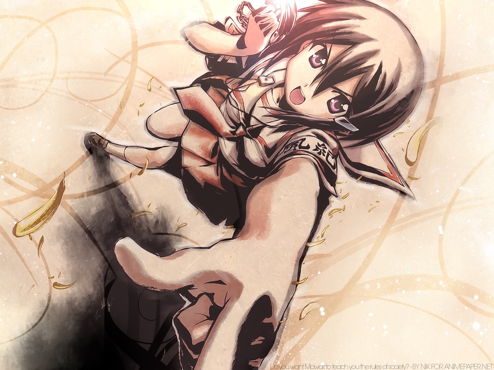 Anime girl reaching out her hand HD Wallpaper