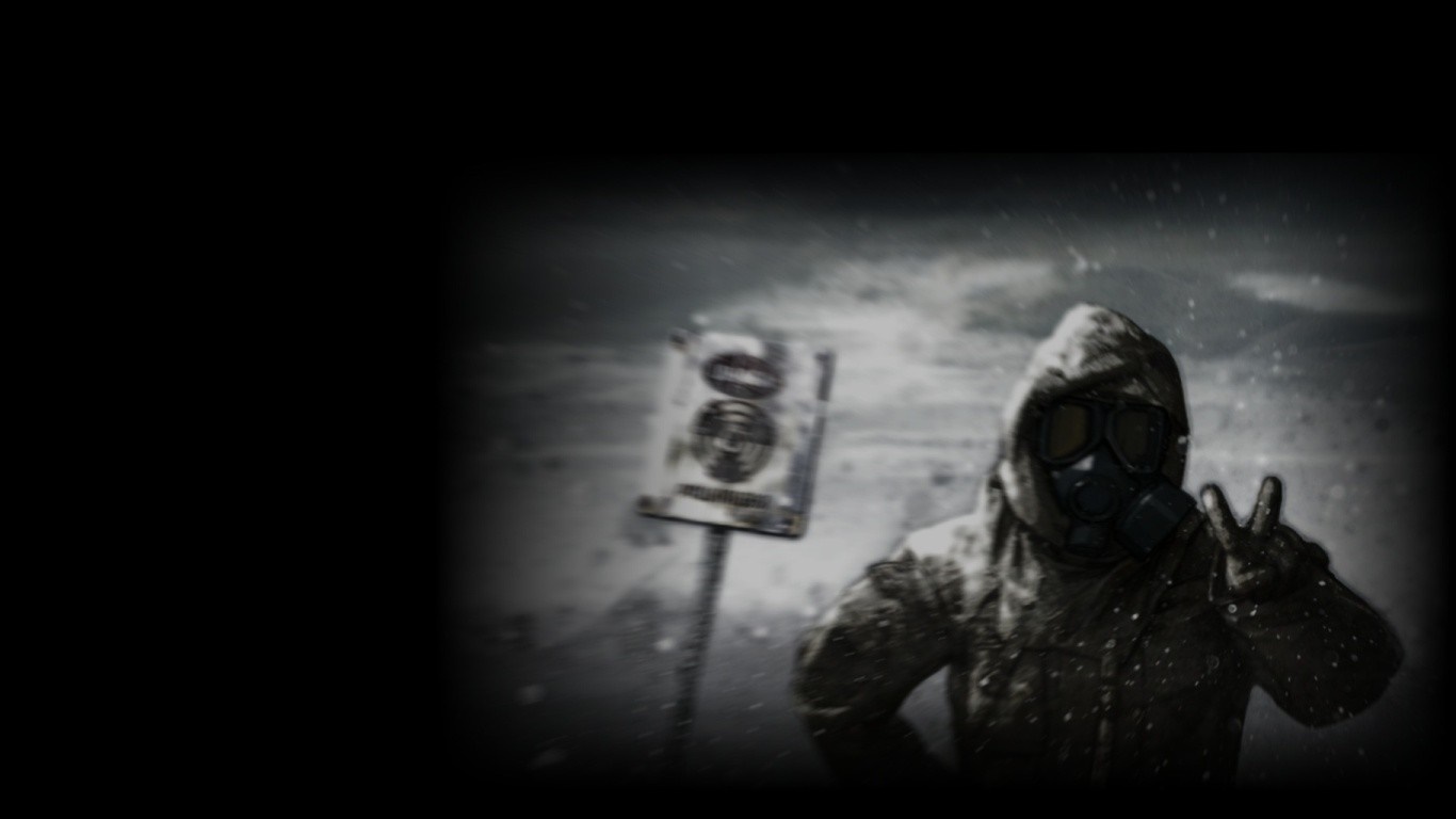Person in gas mask and hazmat suit making peace sign HD Wallpaper