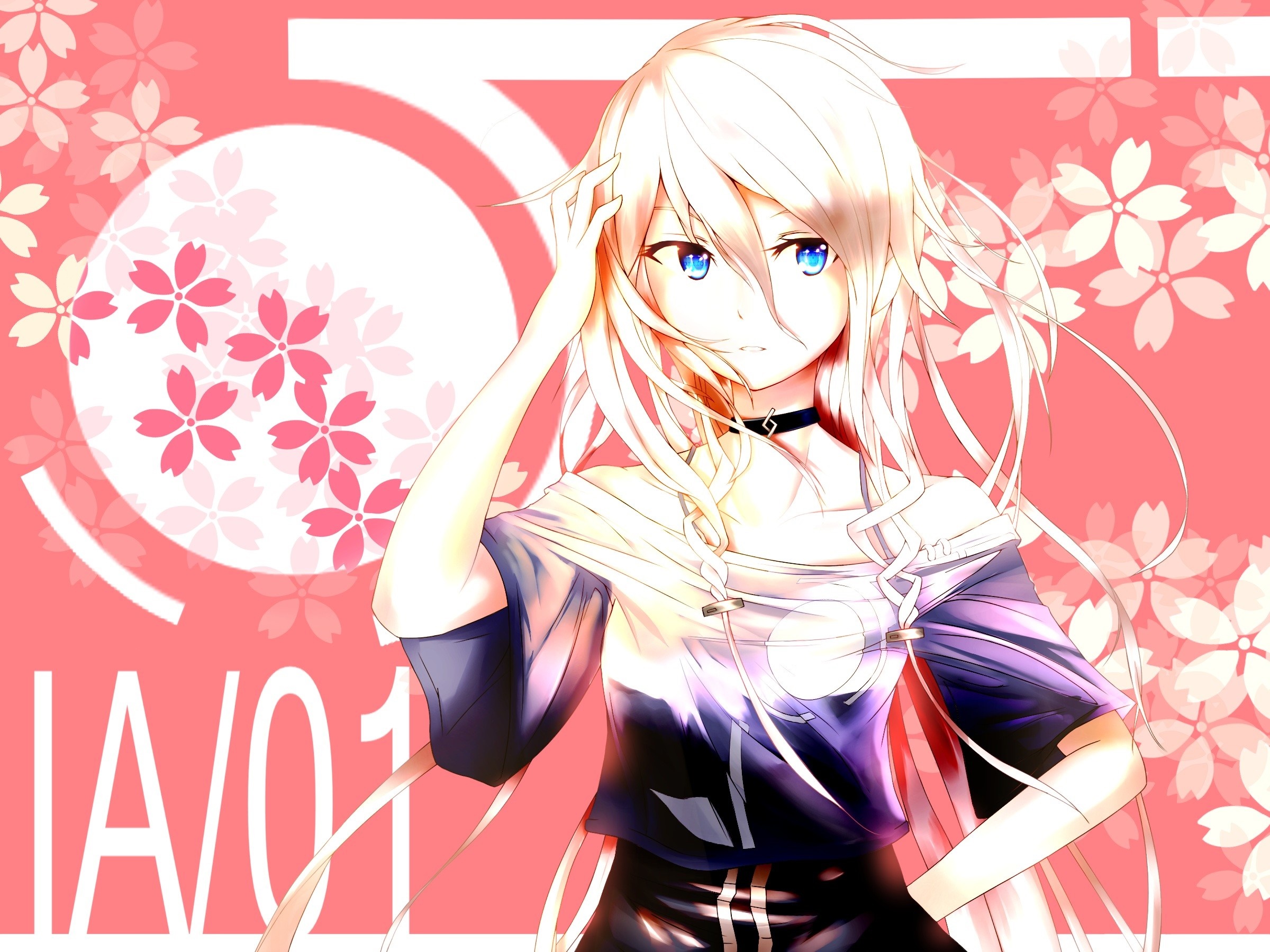 IA from Vocaloid with cherry blossoms HD Wallpaper
