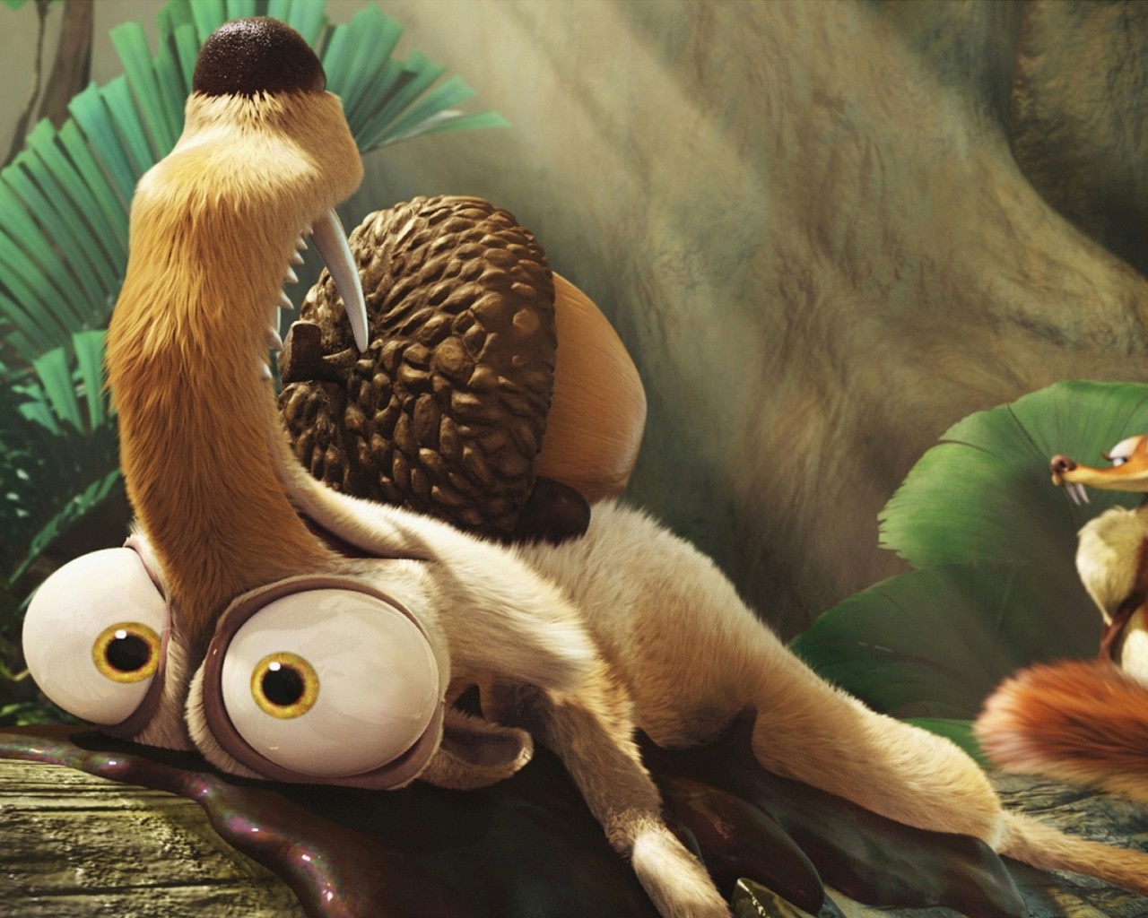 Scrat from Ice Age with an acorn HD Wallpaper