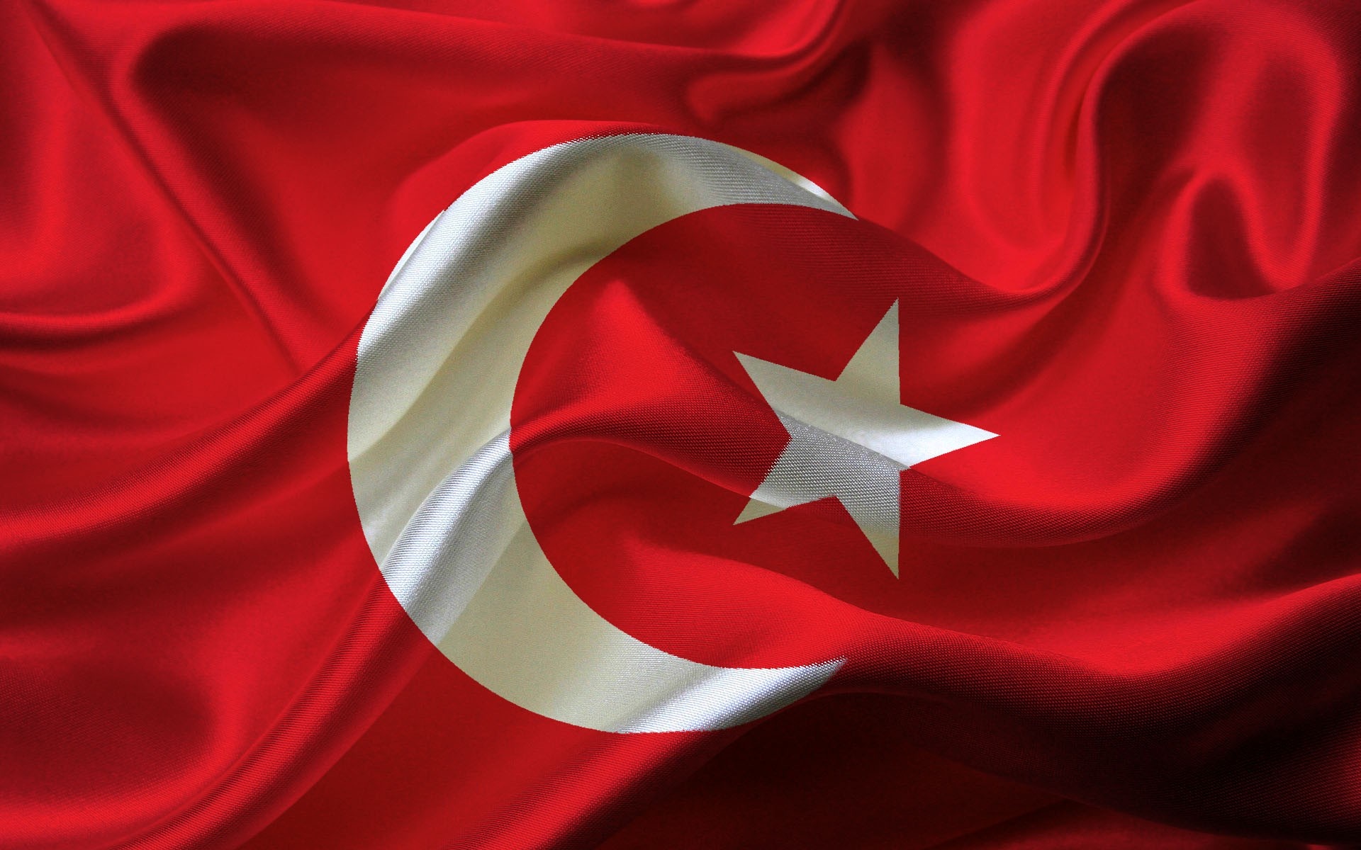 Turkish flag with crescent moon and star HD Wallpaper
