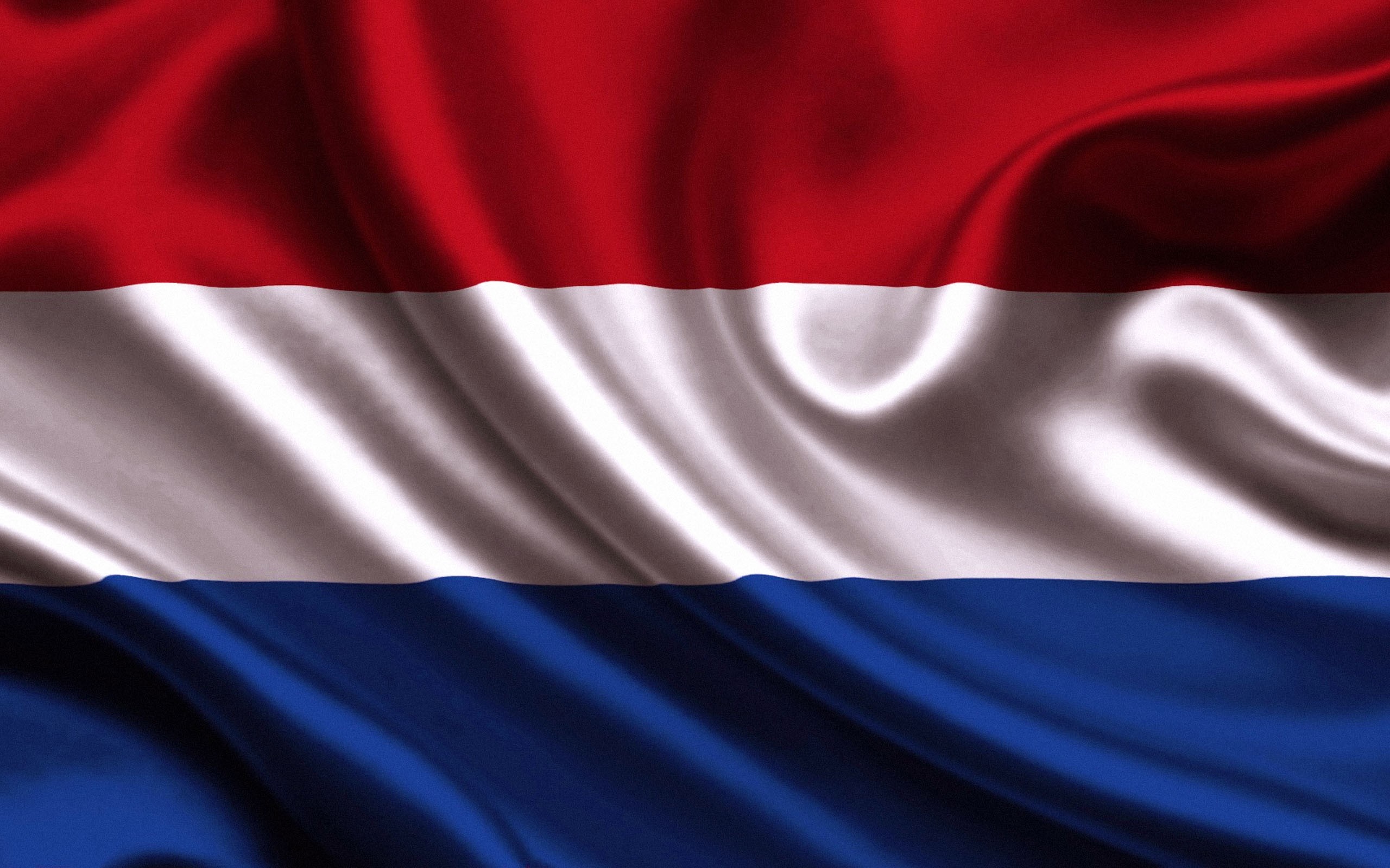 Close up of the Dutch flag waving HD Wallpaper