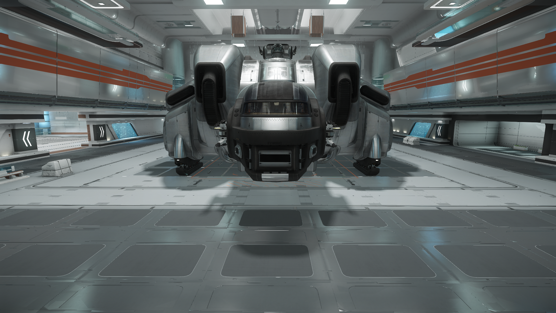 MISC Starfarer ship in Star Citizen hangar HD Wallpaper