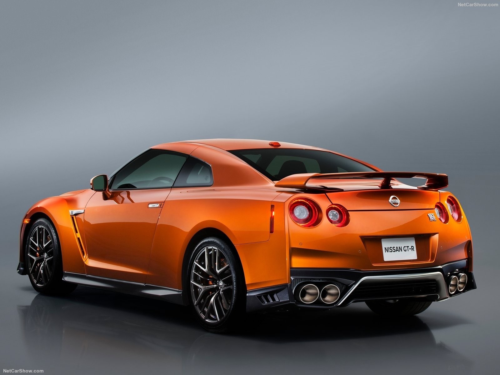 Orange Nissan GT-R sports car HD Wallpaper