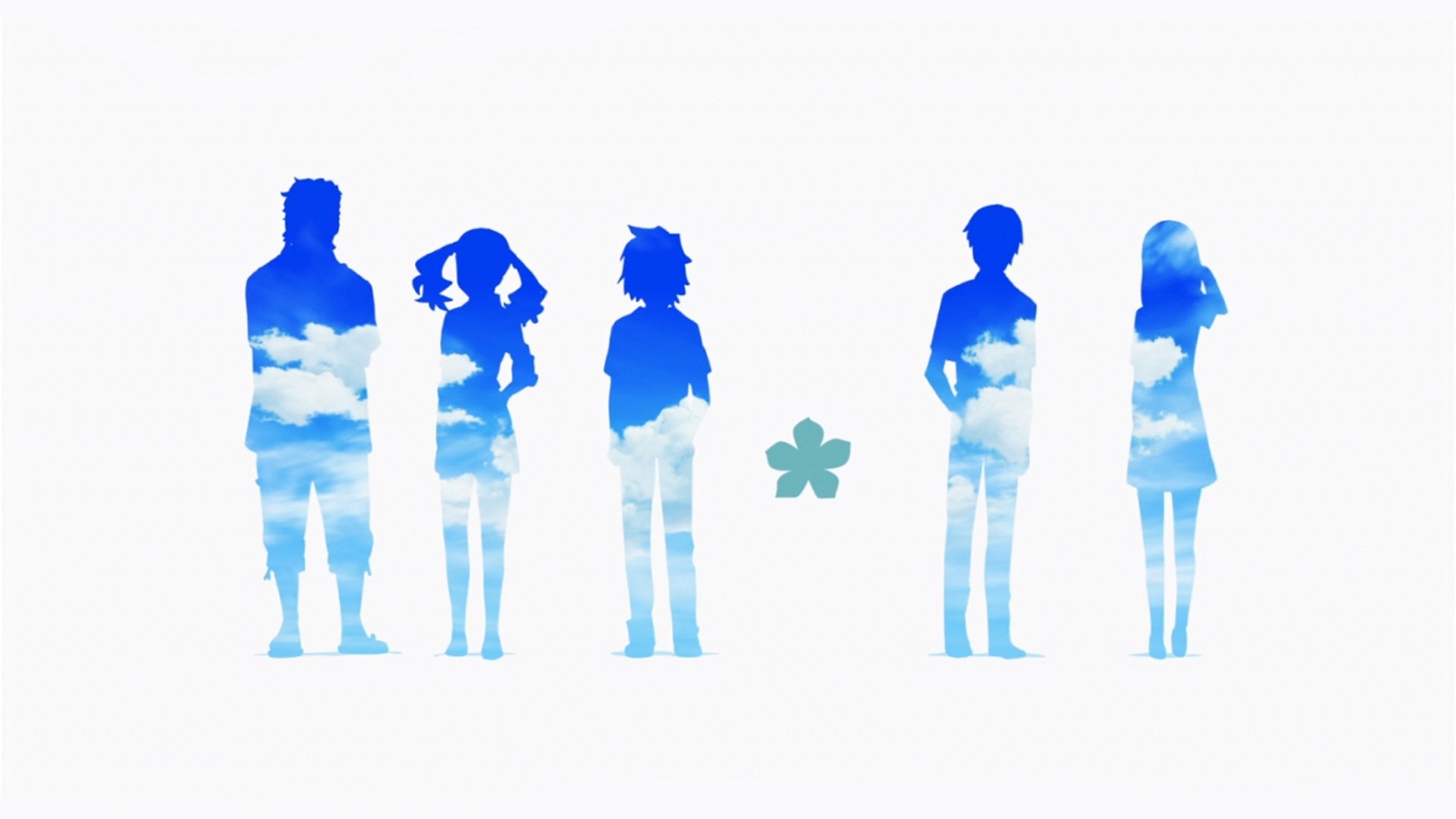 Anohana: The Flower We Saw That Day characters silhouette HD Wallpaper