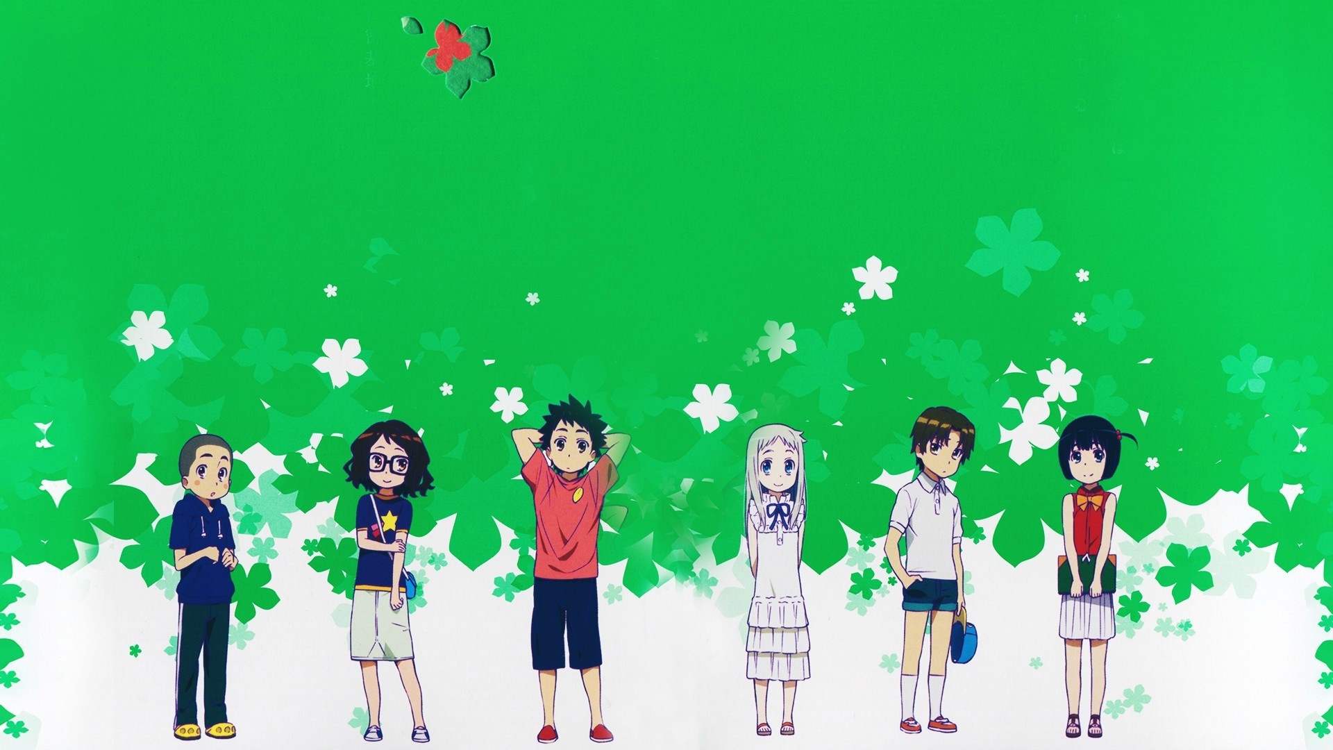 Characters from Anohana: The Flower We Saw That Day HD Wallpaper